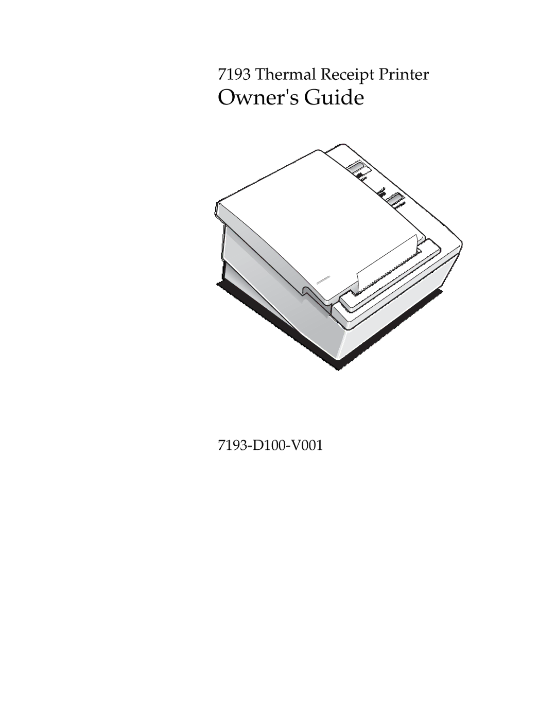 M-S Cash Drawer 7193 manual Owners Guide 