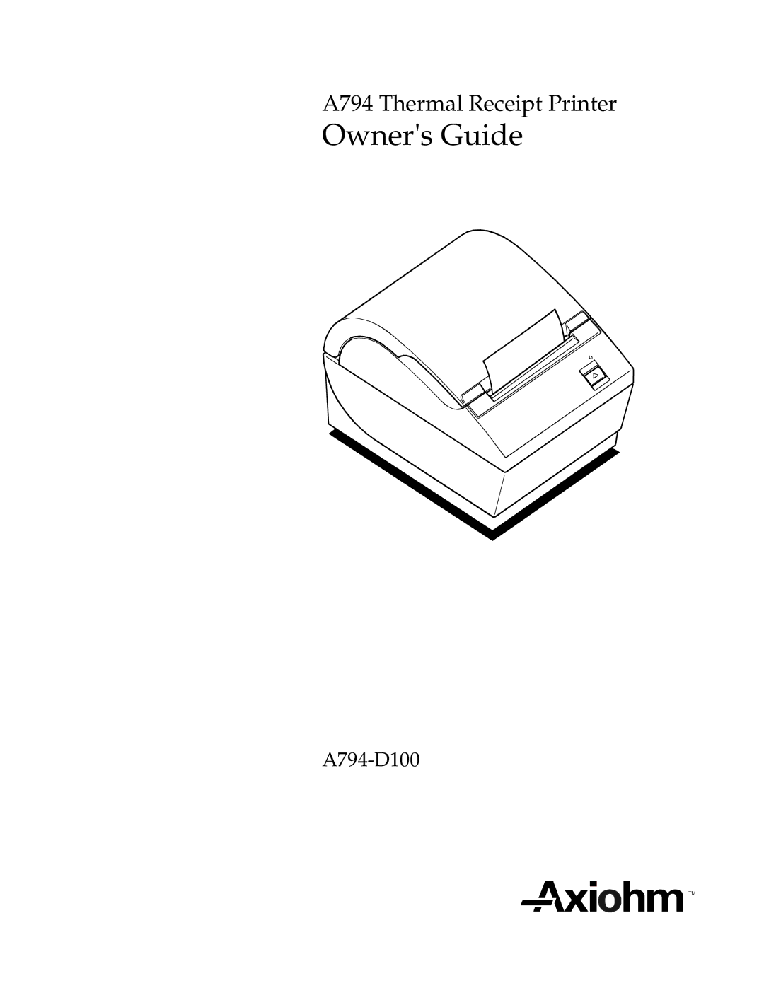 M-S Cash Drawer A794 manual Owners Guide 