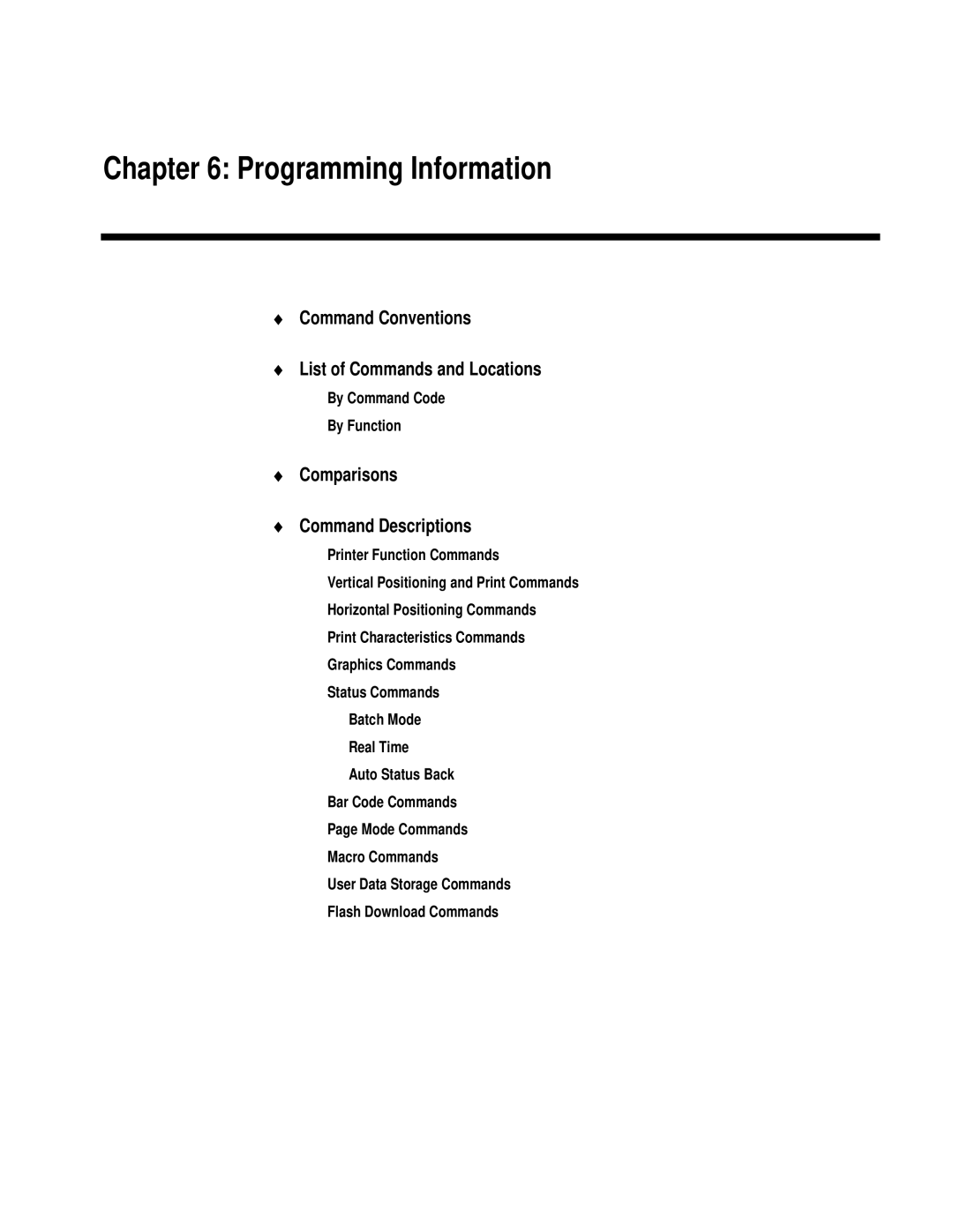 M-S Cash Drawer A794 manual Command Conventions List of Commands and Locations, Comparisons Command Descriptions 