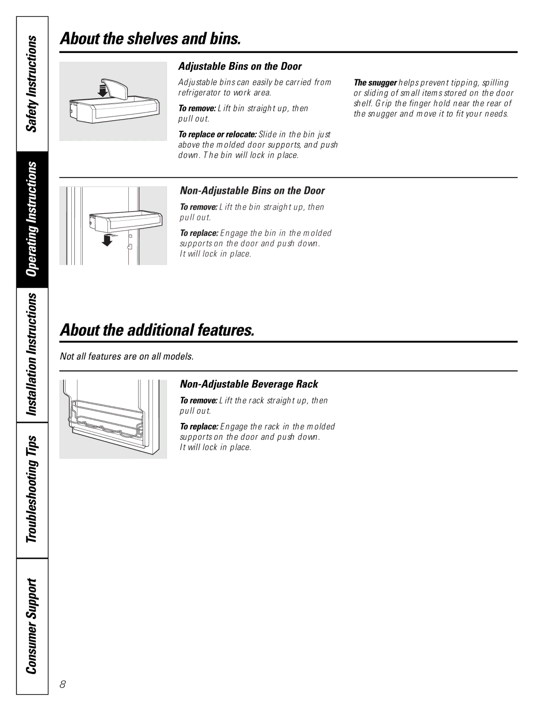 Mabe Canada 25, 21 installation instructions About the additional features, Instructions, Safety 