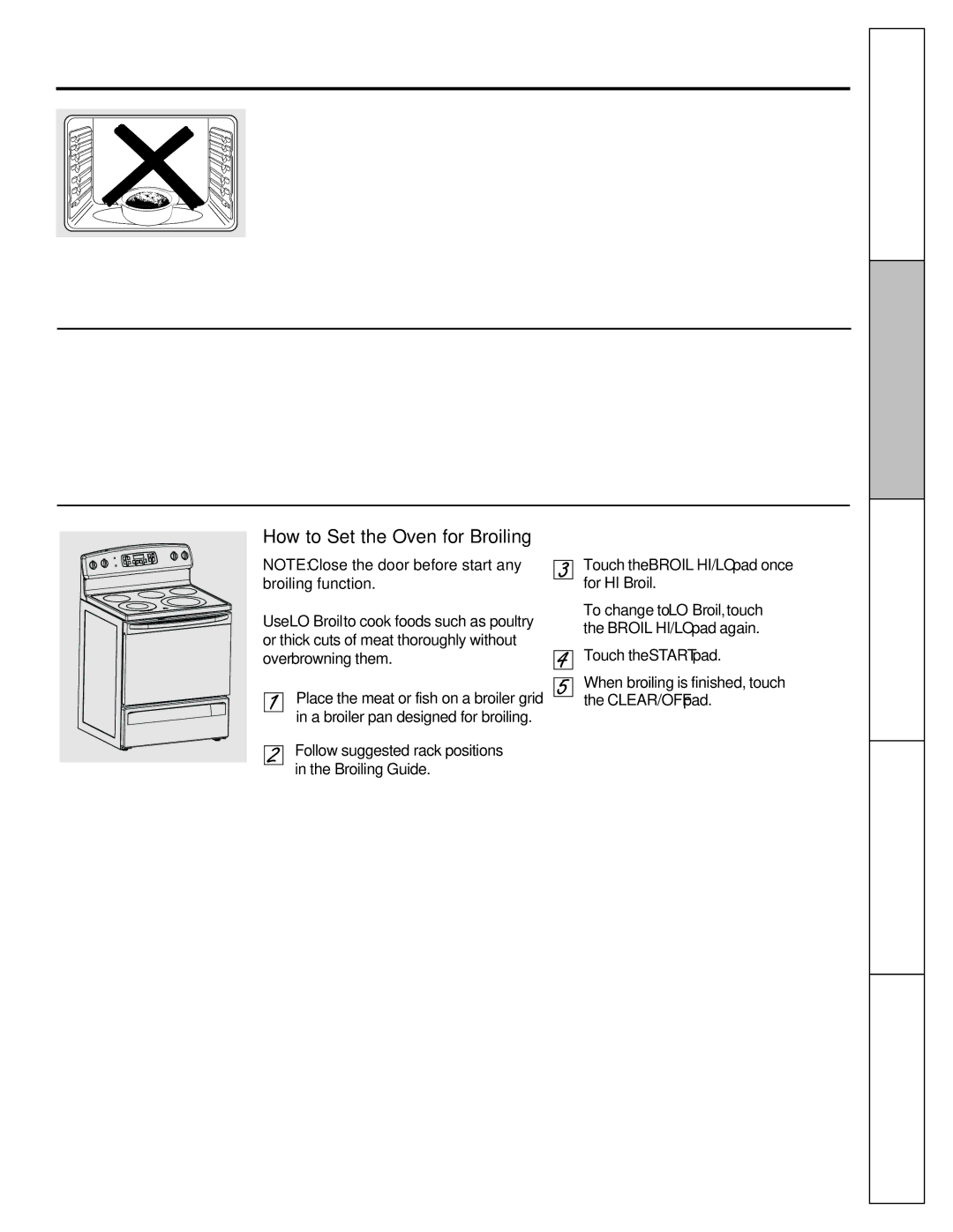 Mabe Canada JCBP250 Care and Cleaning Troubleshooting Tips Consumer Support, Preheating and Pan Placement, Aluminum Foil 