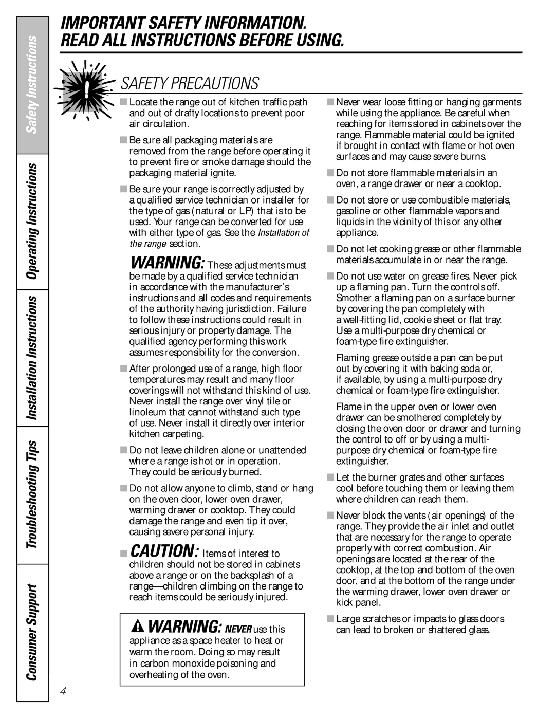 Mabe Canada JGBP86 installation instructions Instructions 