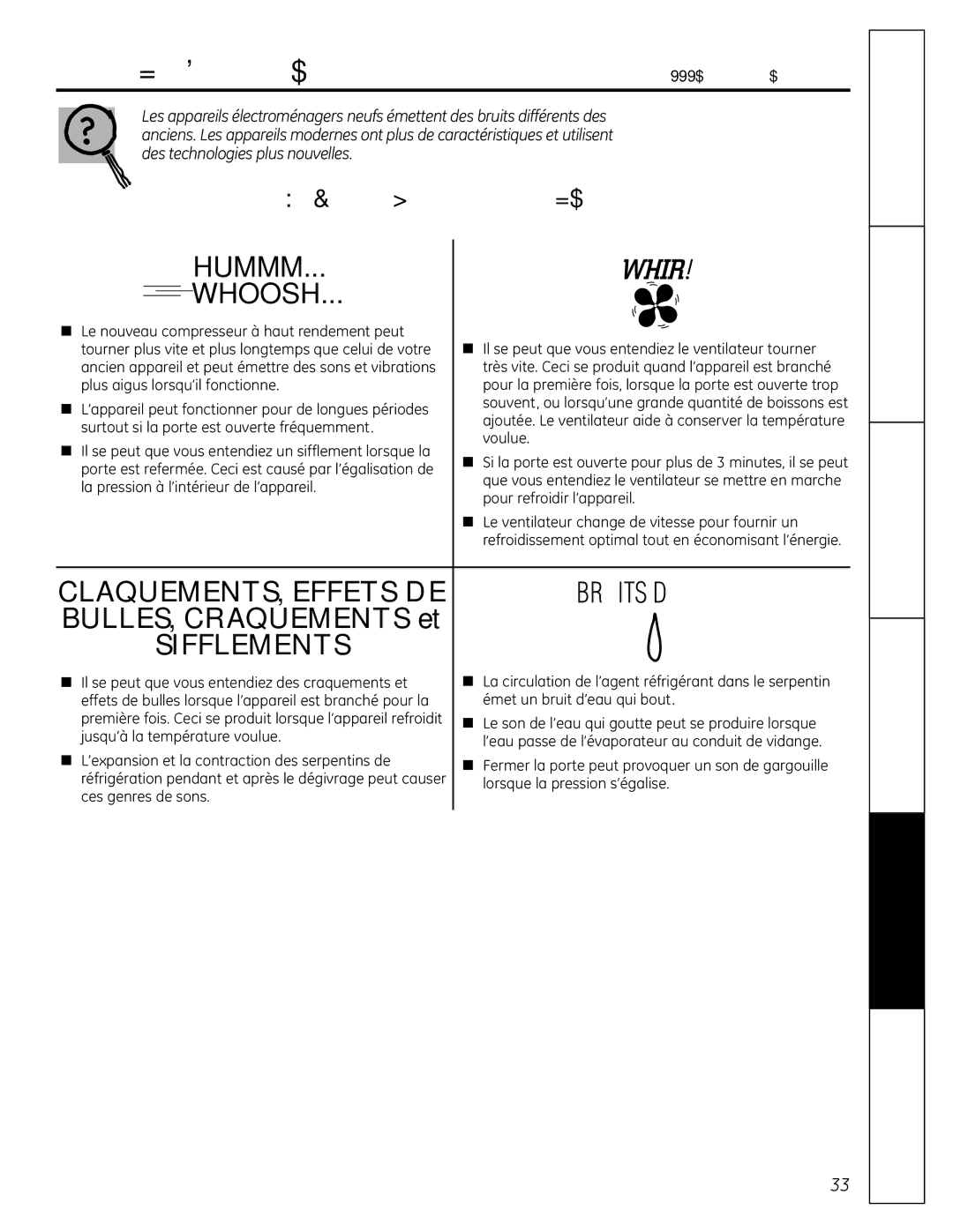 Mabe Canada PCR06WATSS, PCR06BATSS Sons normaux de fonctionnement, Entretien et nettoyage ’installation Instructions 