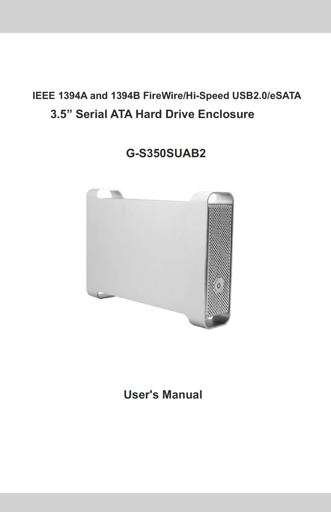 Macally G-S350SUAB2 manual Ieee 1394A and 1394B FireWire/Hi-Speed USB2.0/eSATA 