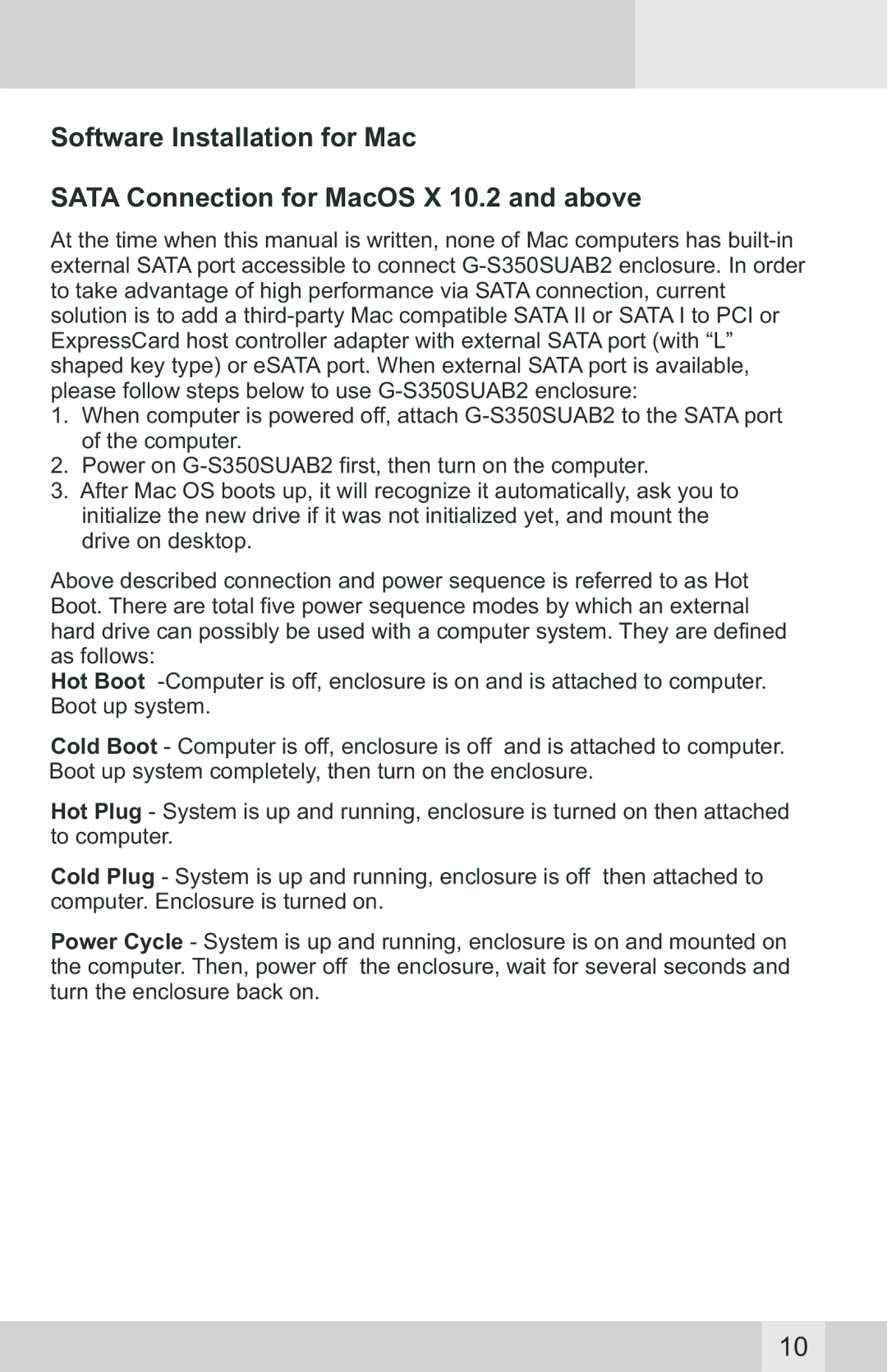 Macally G-S350SUAB2 manual 