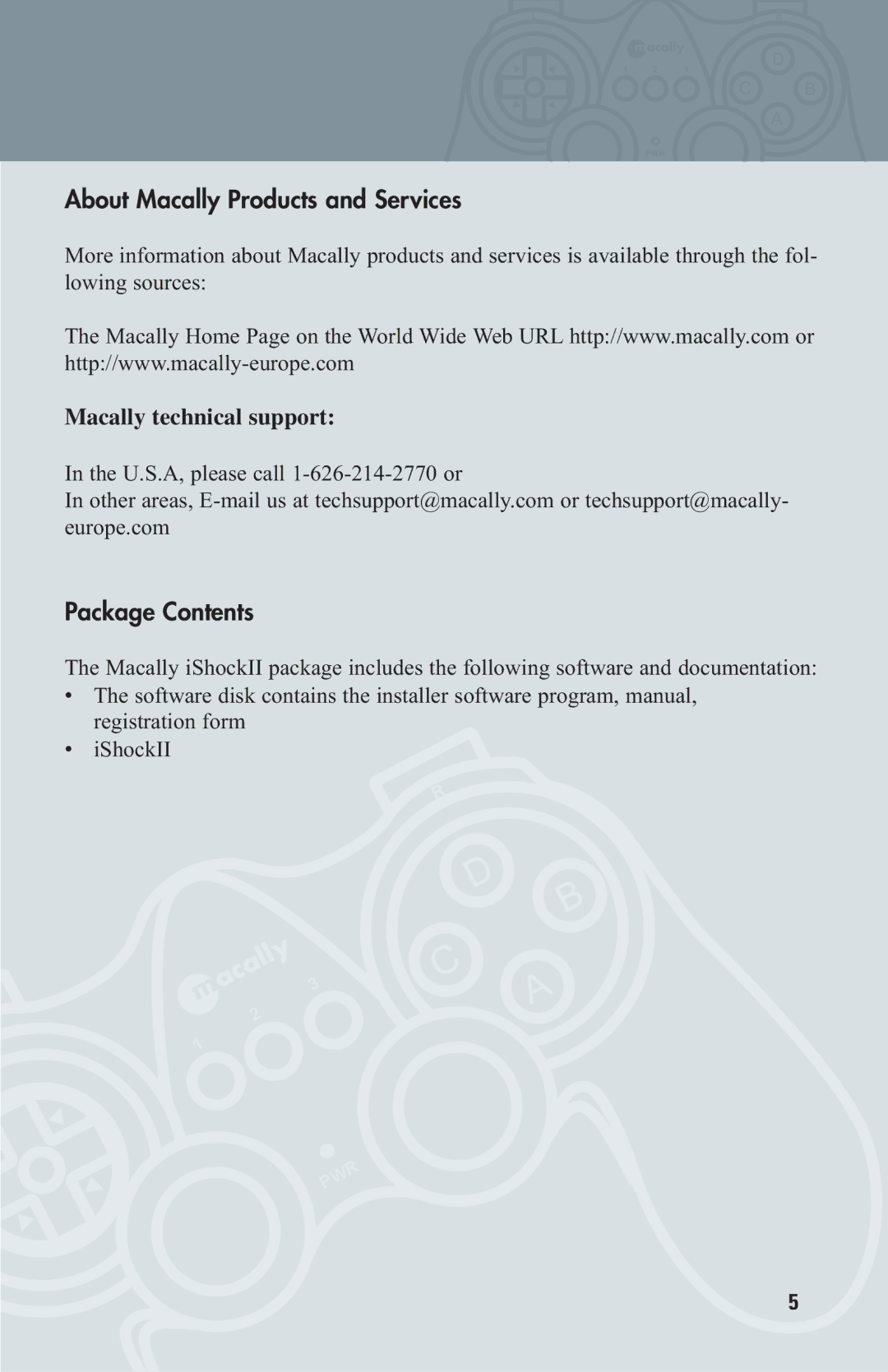 Macally OS X user manual About Macally Products and Services, Package Contents 