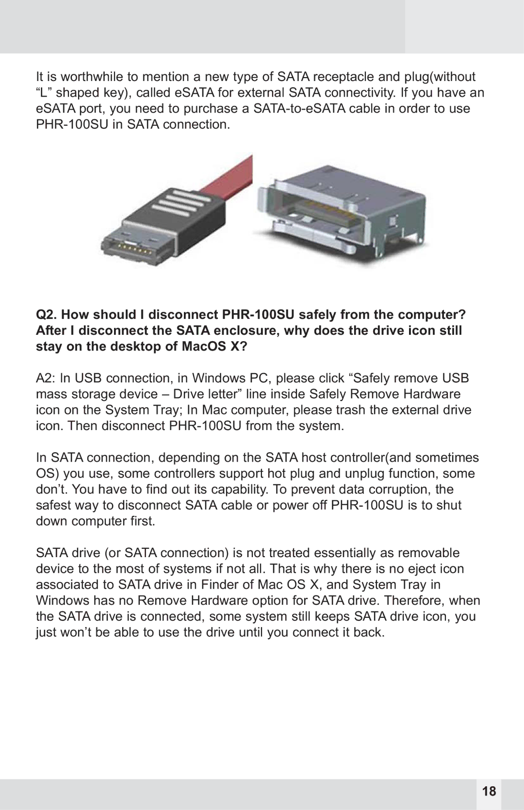 Macally PHR-100SU user manual 