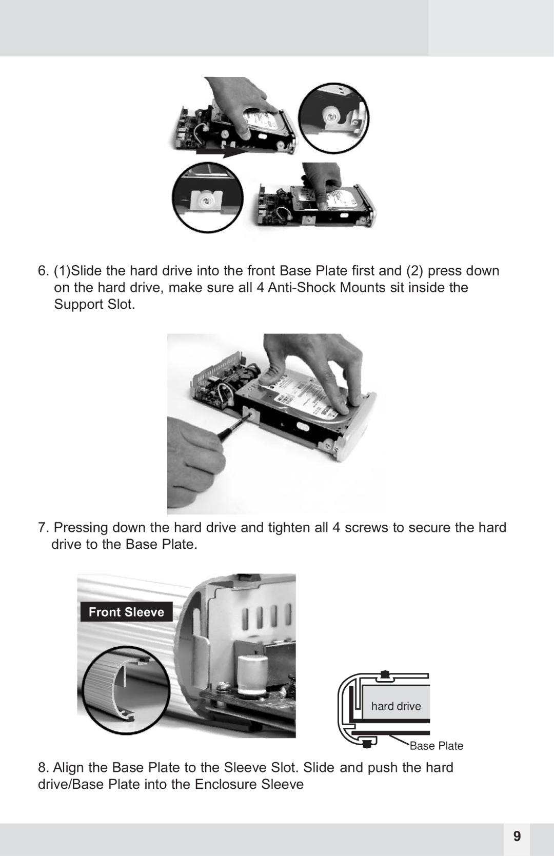 Macally PHR-100SU user manual Front Sleeve 