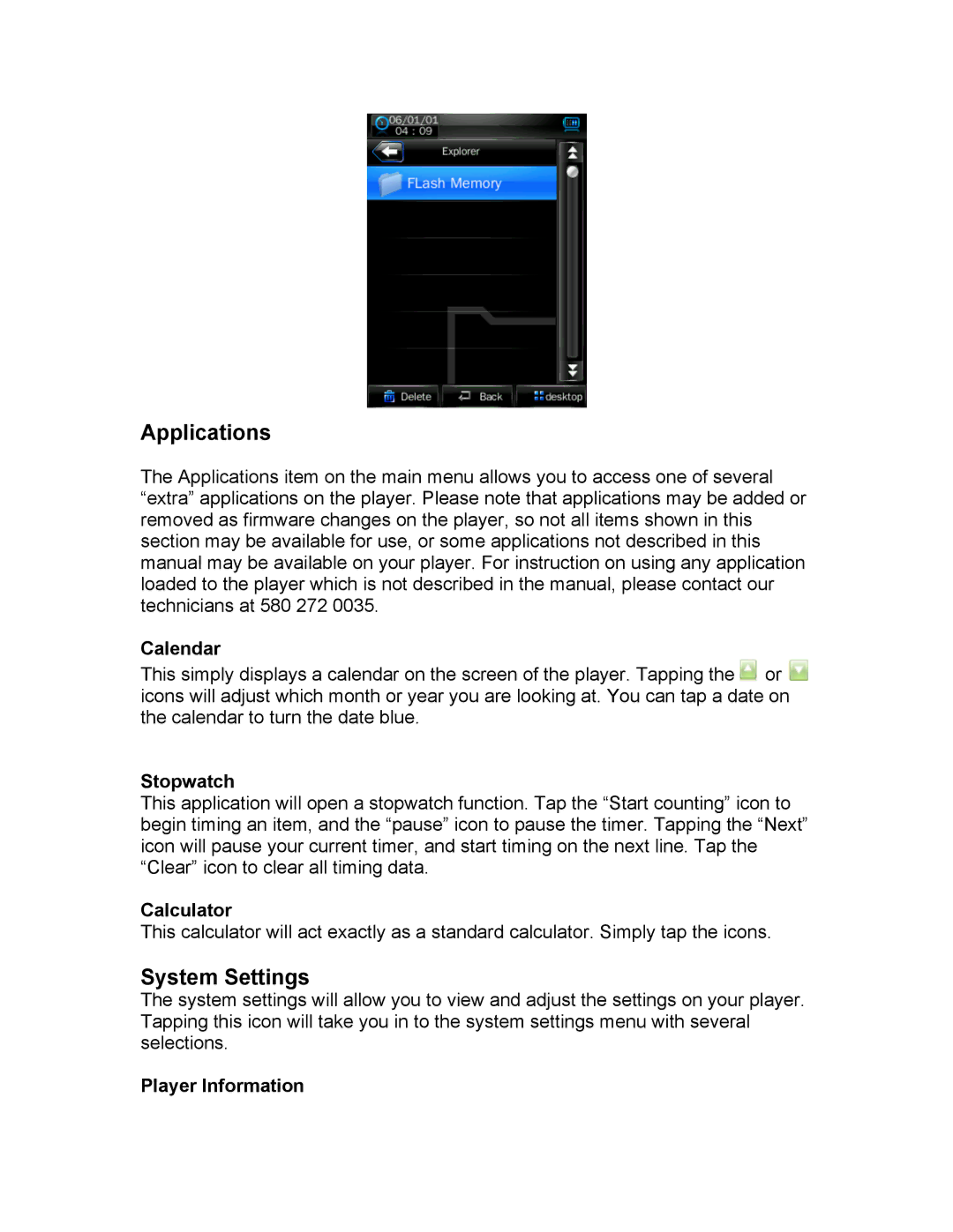 Mach Speed Technologies T2810C instruction manual Applications, System Settings 