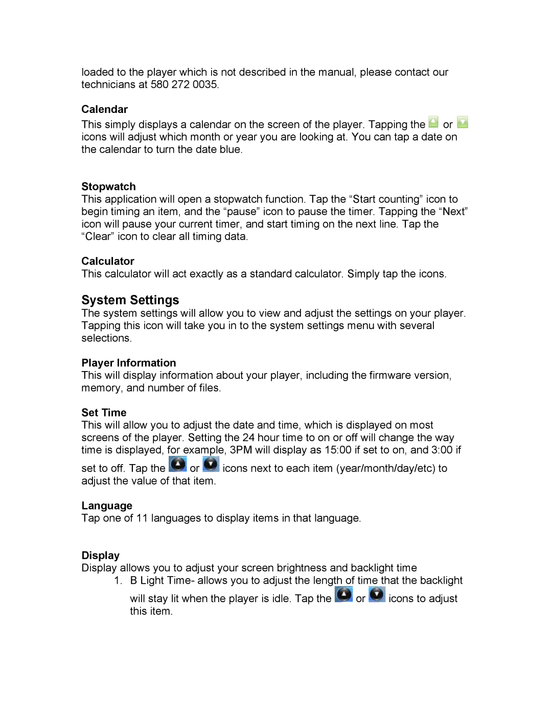 Mach Speed Technologies T4 instruction manual System Settings 