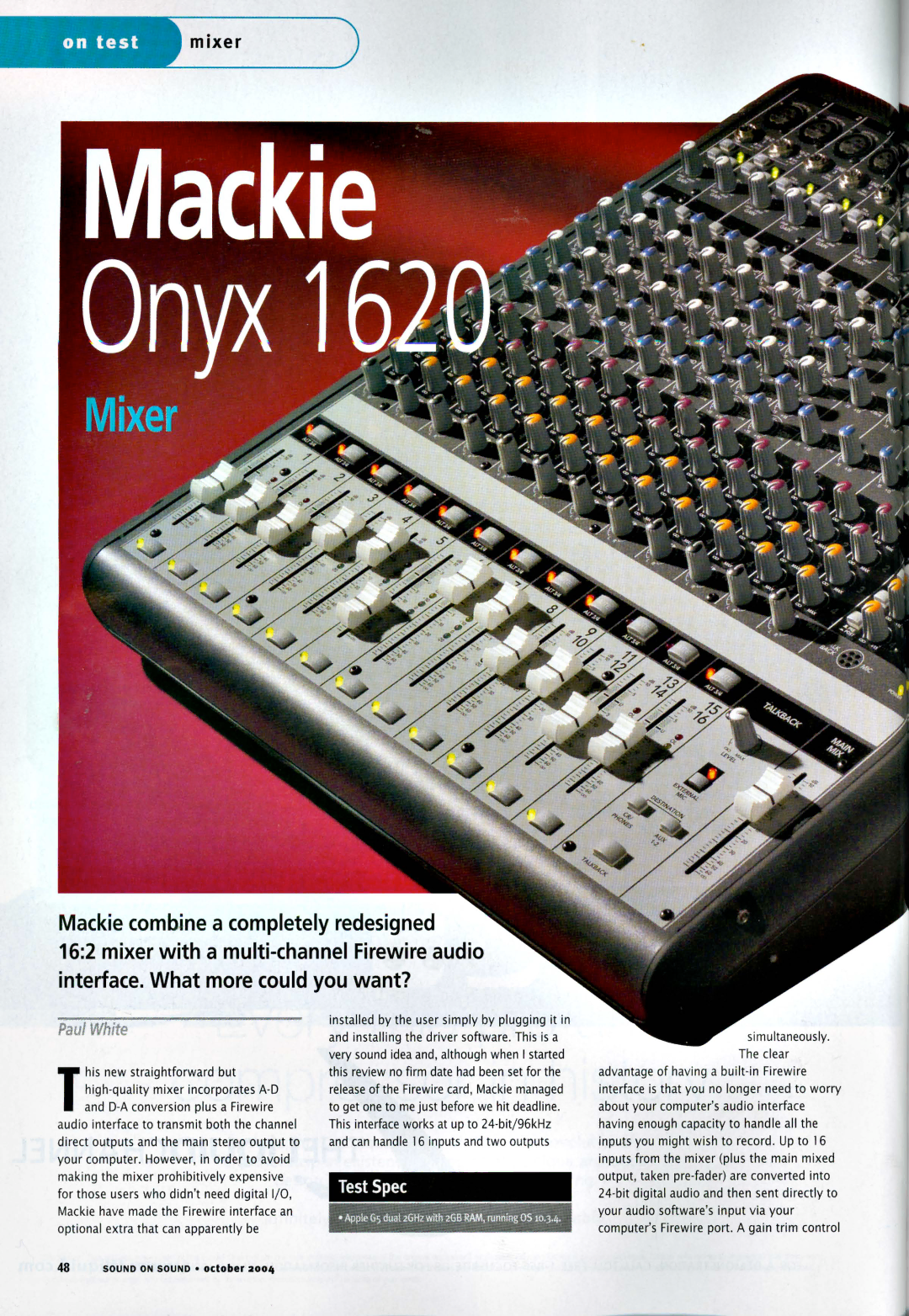 Mackie Analogue Mixer manual 