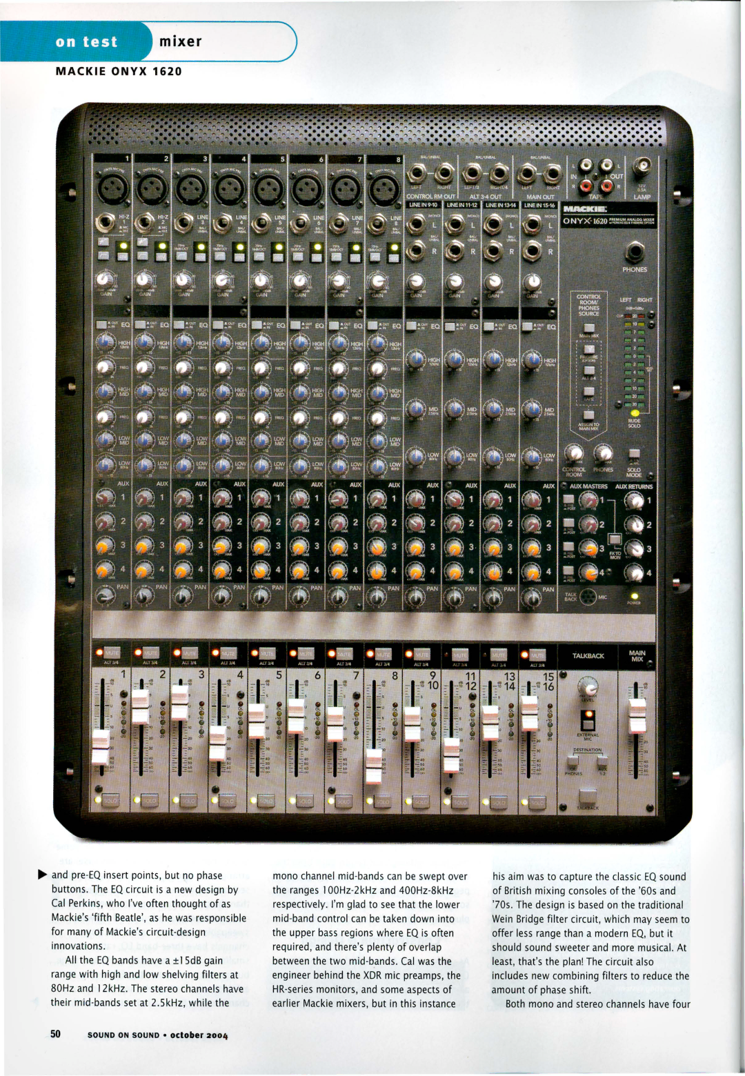 Mackie Analogue Mixer manual 