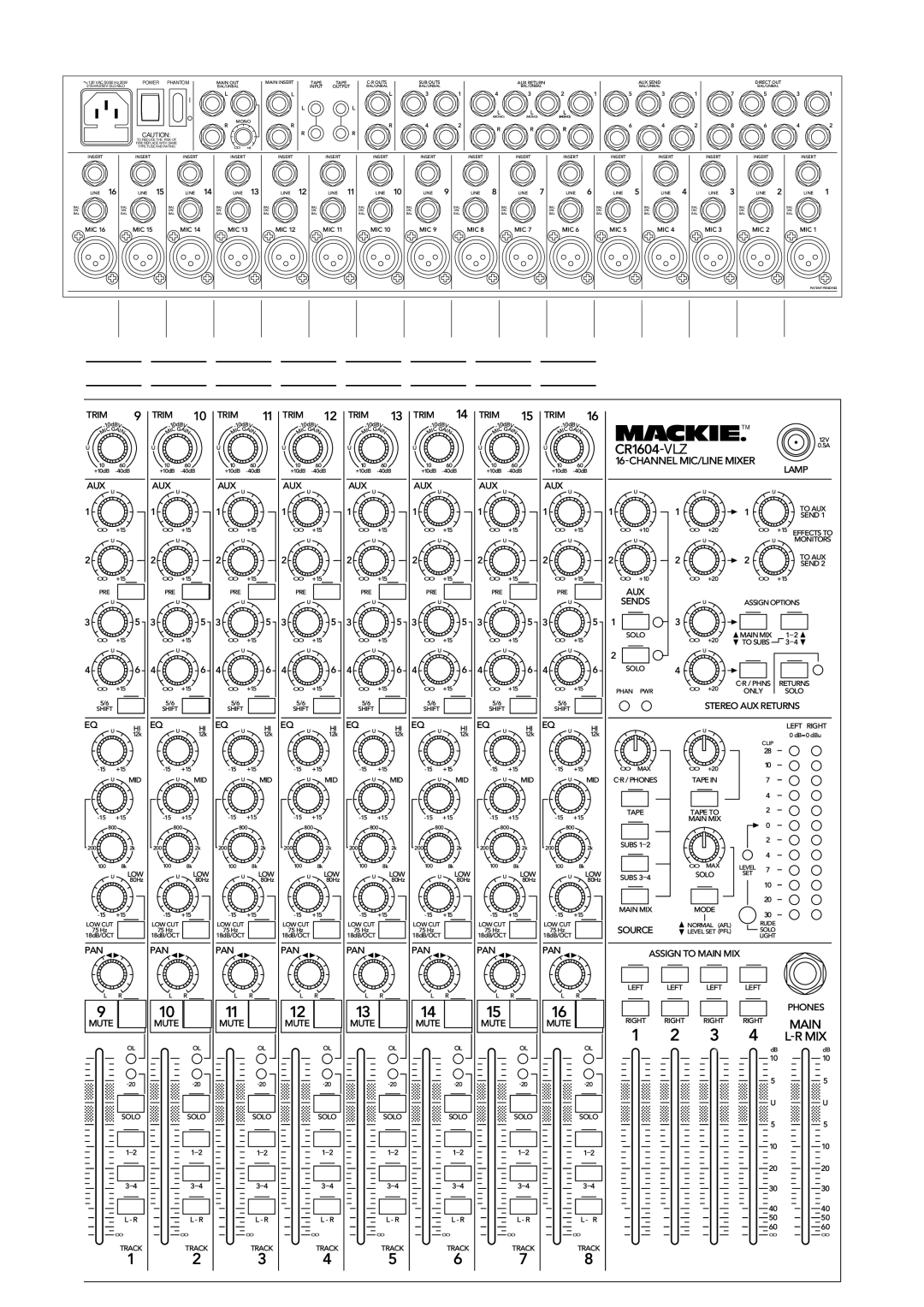 Mackie CR1604 - VLZ owner manual CR1604-VLZ0.5A 