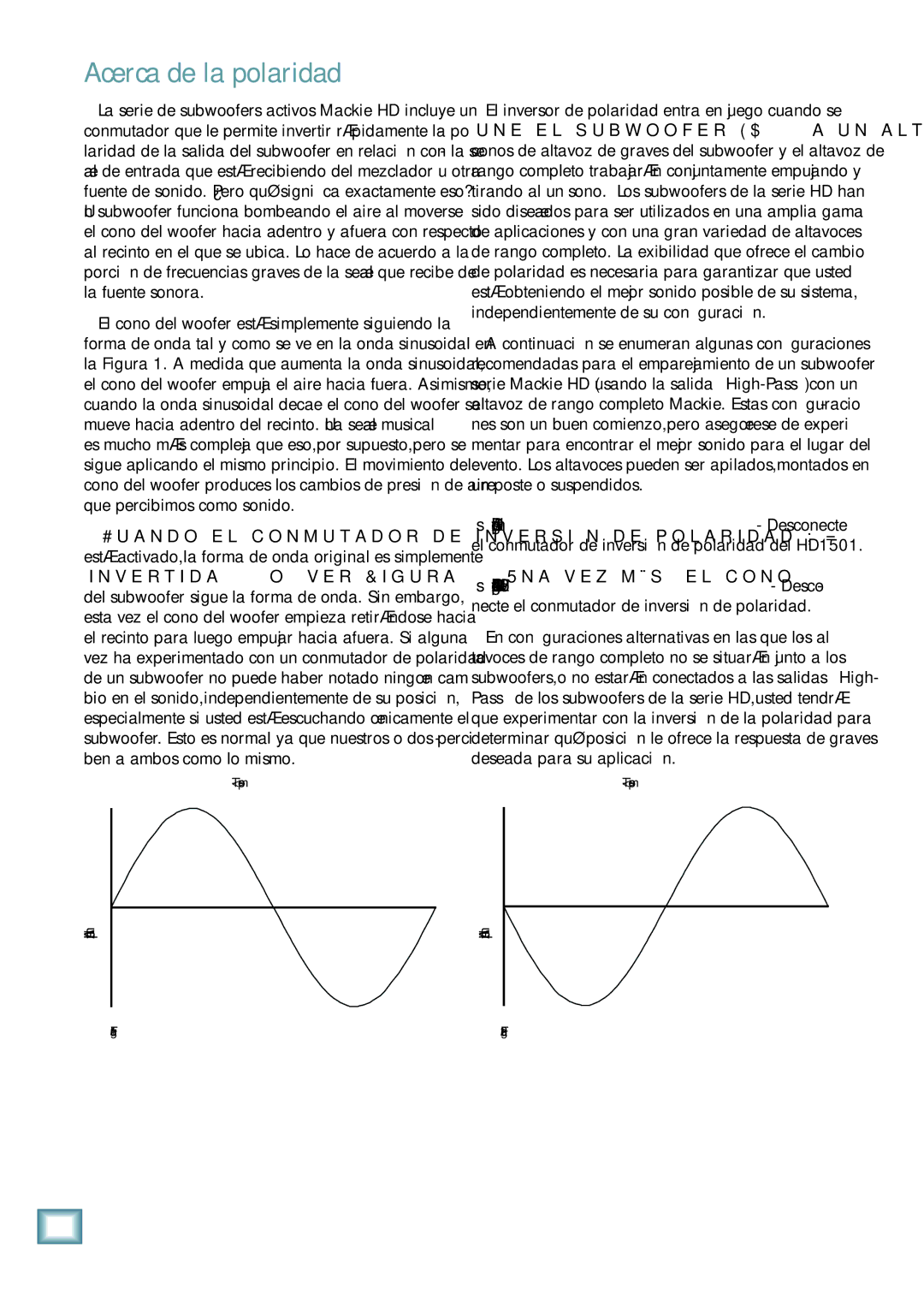 Mackie HD1501 manual Acerca de la polaridad 