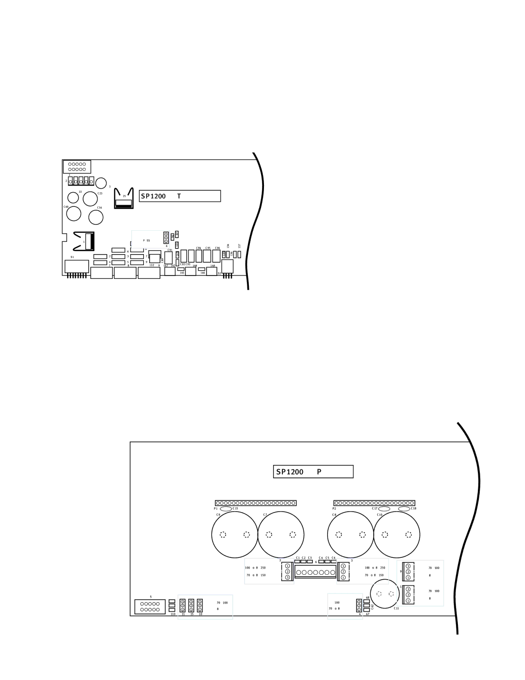 Mackie SP1200 user service EQ Bypass, 70V/100V/8 Ohm Settings 