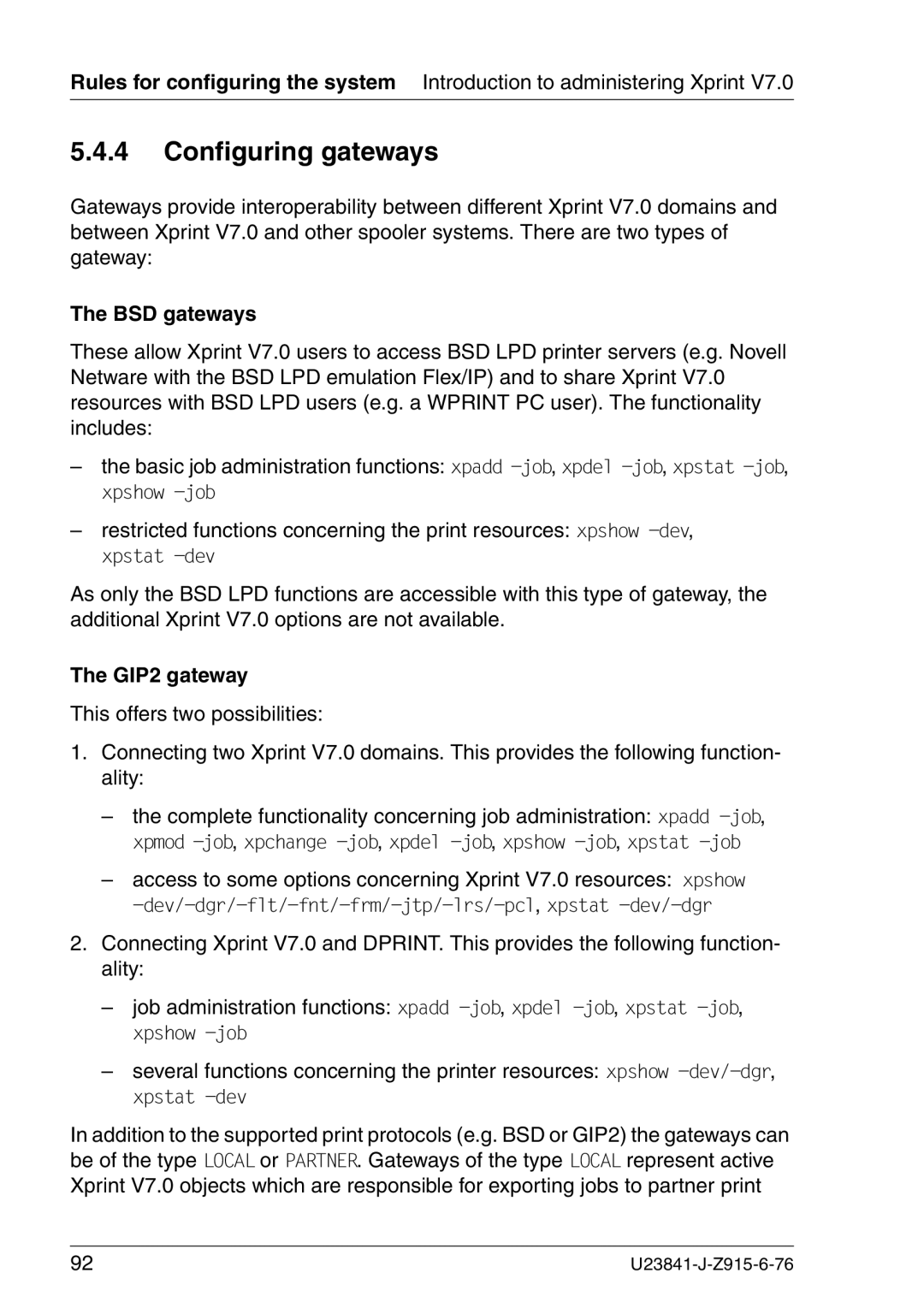 Mackie V7.0 manual Configuring gateways, BSD gateways, GIP2 gateway 