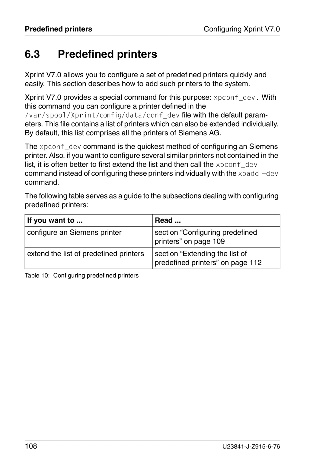 Mackie V7.0 manual Predefined printers Configuring Xprint, 108 