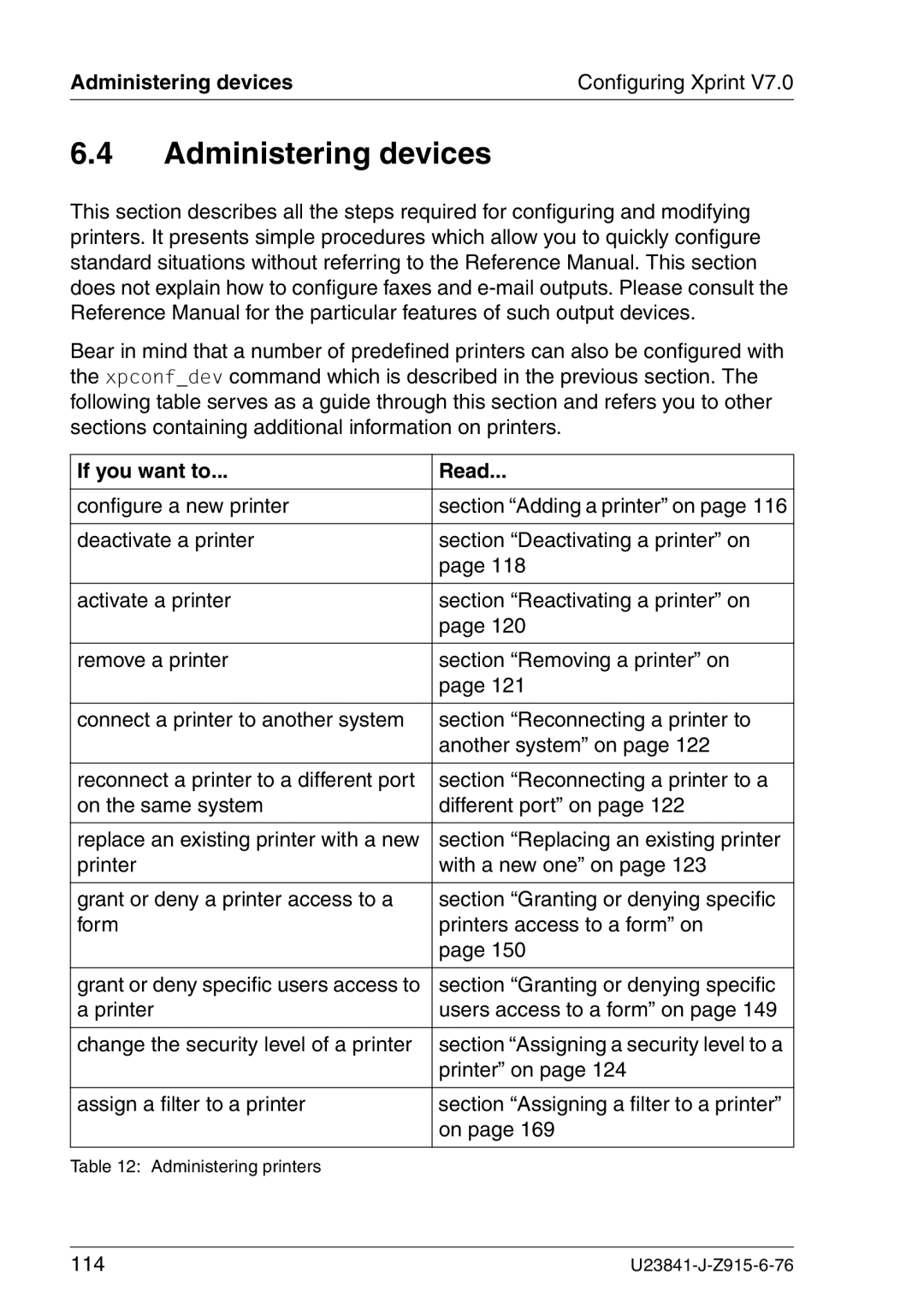 Mackie V7.0 manual Administering devices Configuring Xprint 