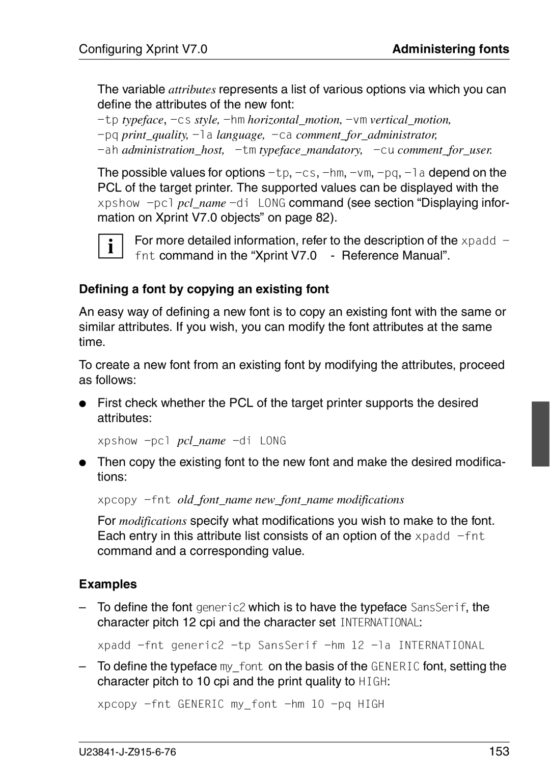 Mackie V7.0 manual Defining a font by copying an existing font, 153 