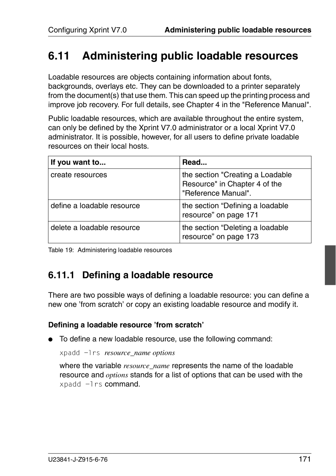 Mackie V7.0 manual Administering public loadable resources, Defining a loadable resource 