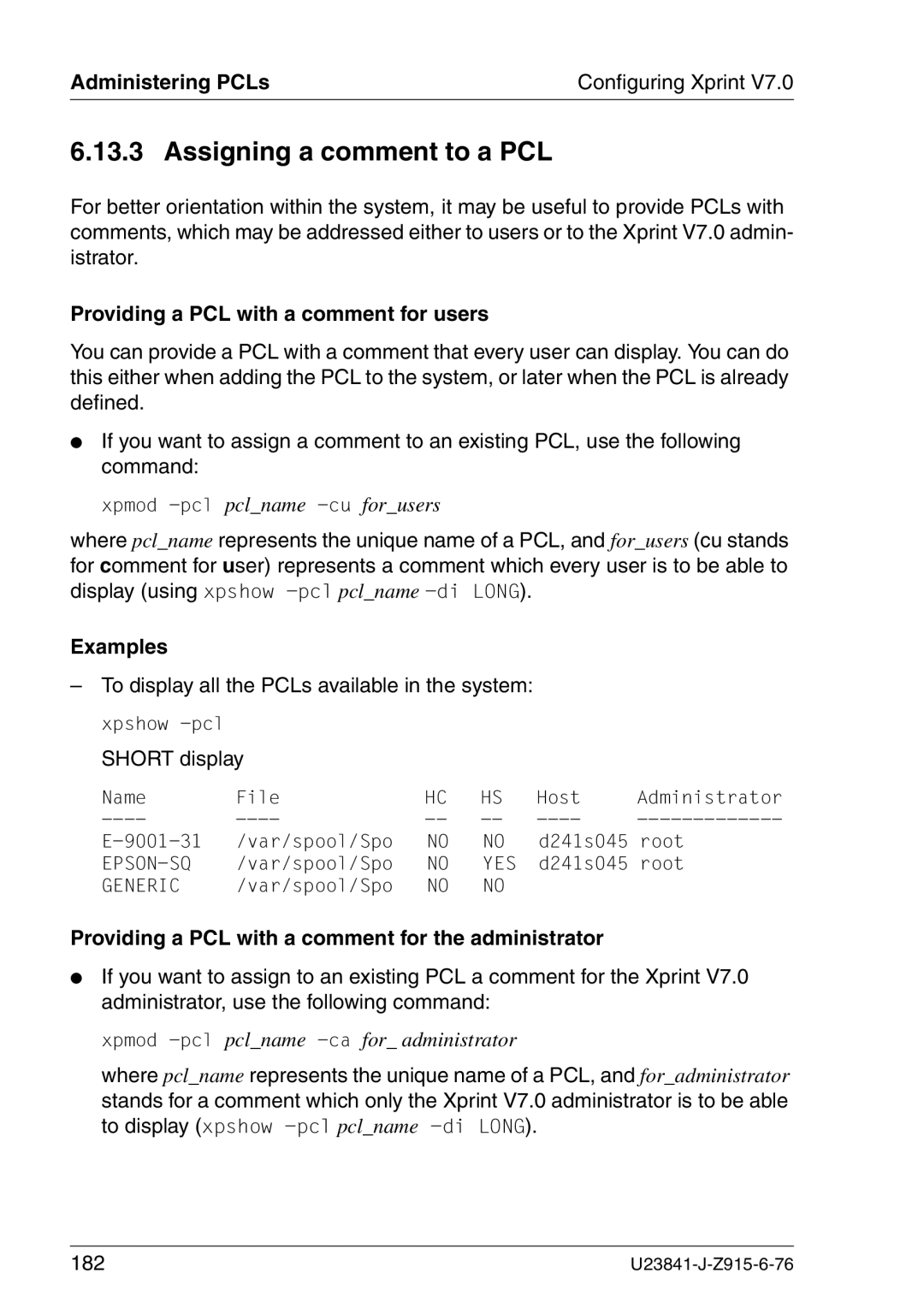 Mackie V7.0 manual Assigning a comment to a PCL, Providing a PCL with a comment for users 