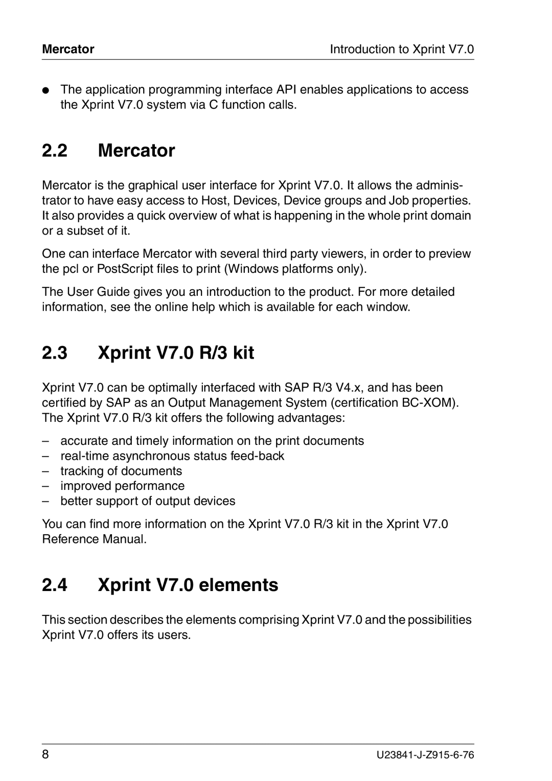 Mackie manual Mercator, Xprint V7.0 R/3 kit, Xprint V7.0 elements 