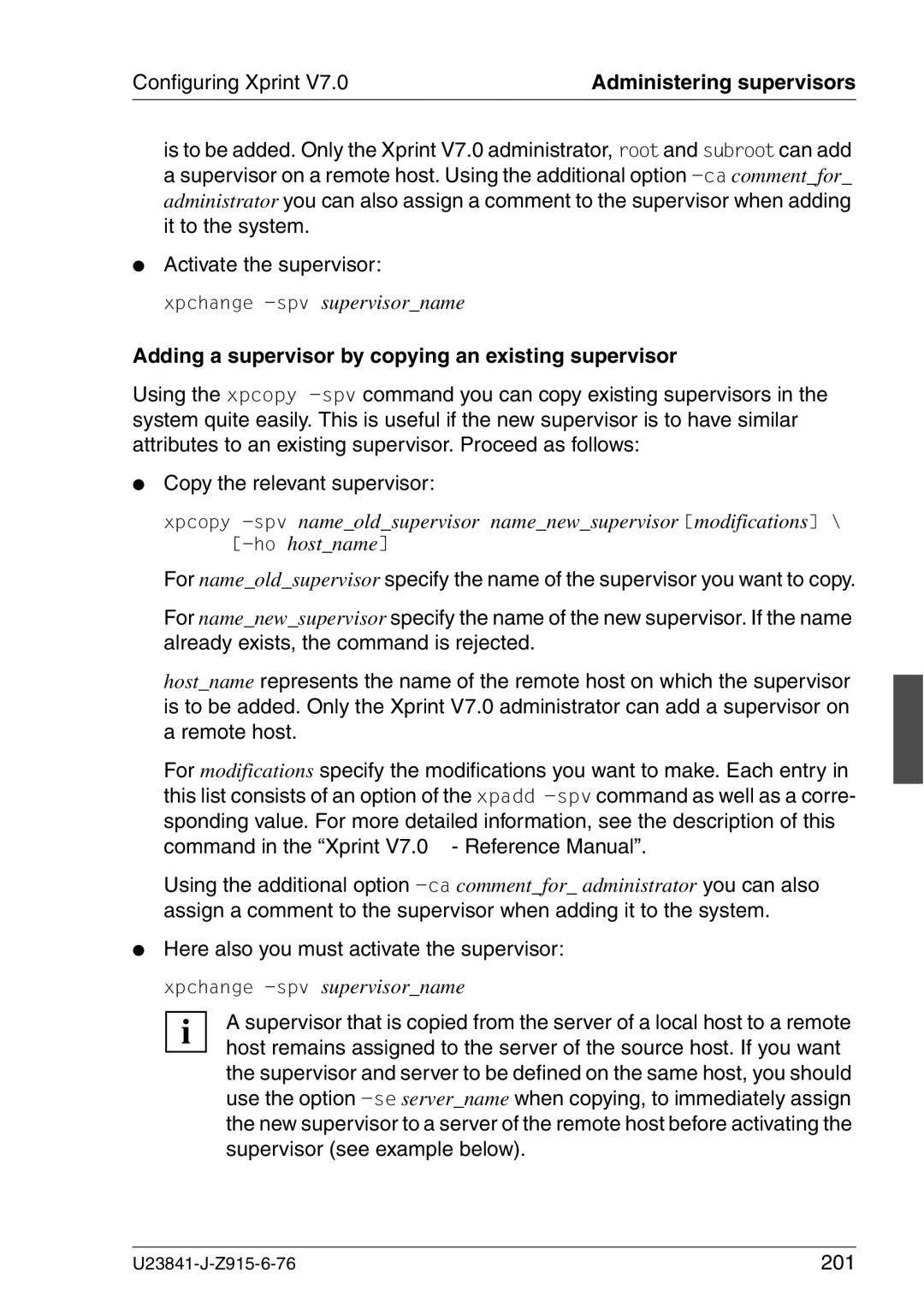 Mackie V7.0 manual Adding a supervisor by copying an existing supervisor, 201 