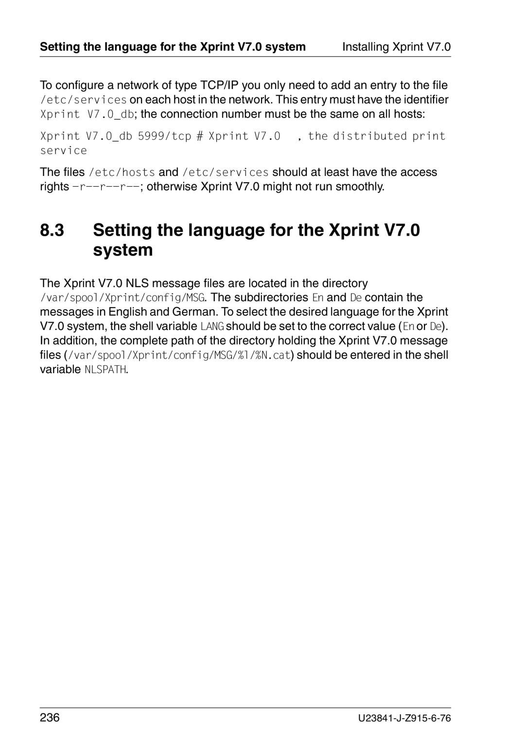 Mackie manual Setting the language for the Xprint V7.0 system 