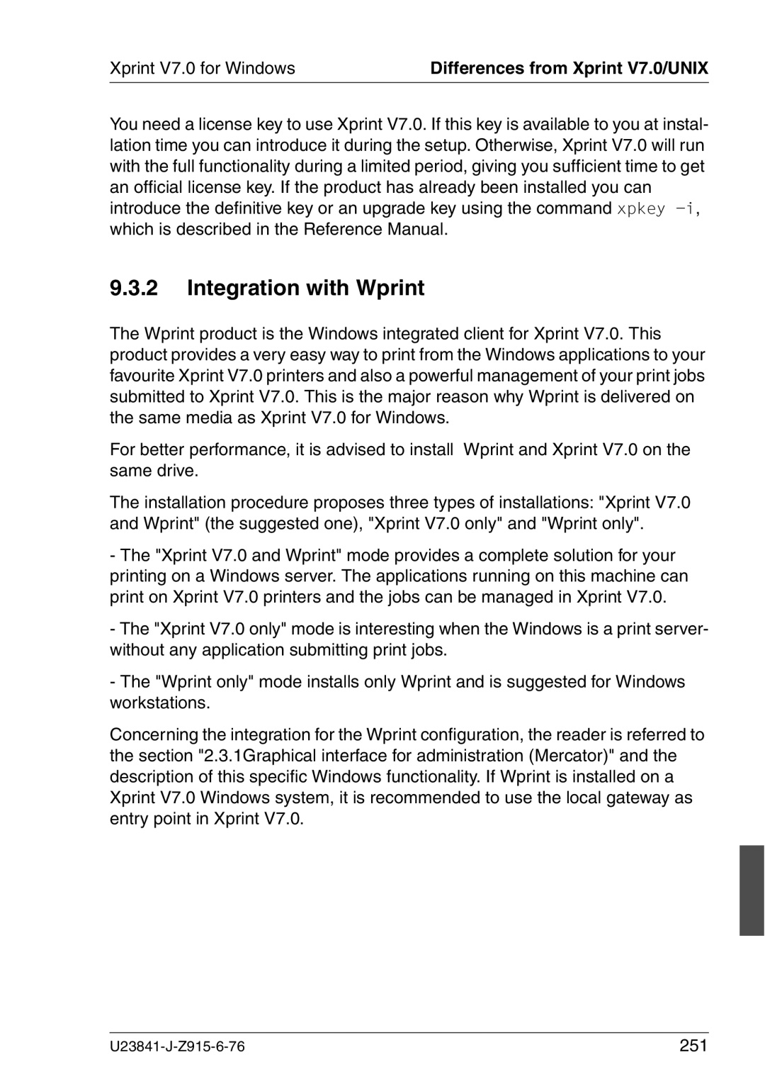 Mackie manual Integration with Wprint, Xprint V7.0 for Windows, 251 