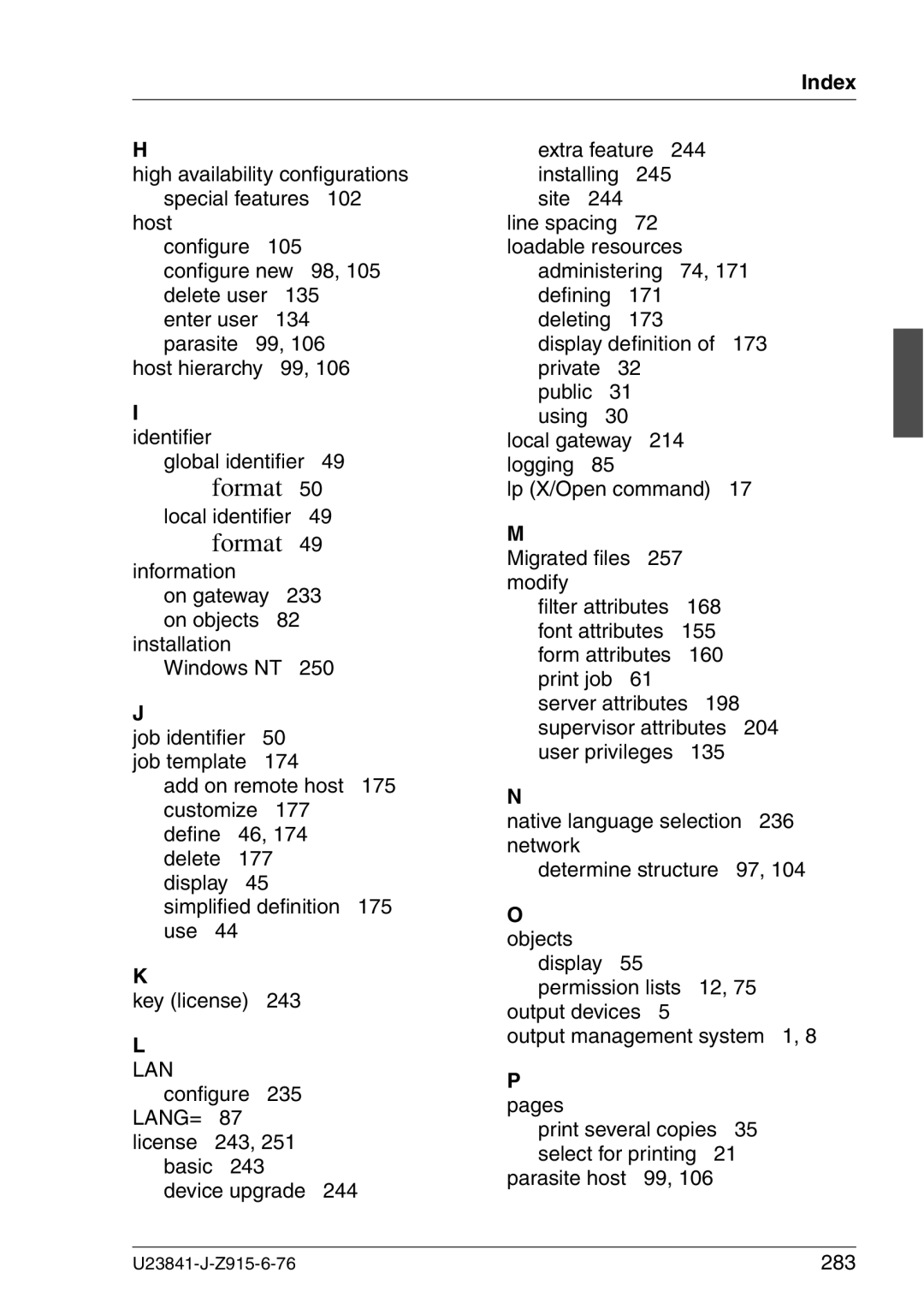 Mackie V7.0 manual Identifier, Objects, Pages 