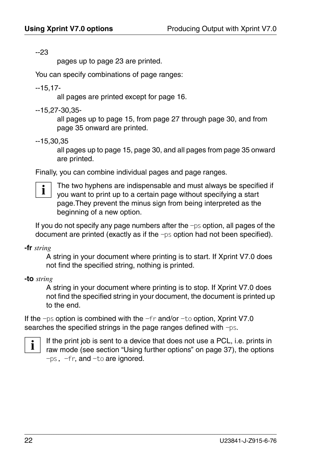 Mackie manual Using Xprint V7.0 options 