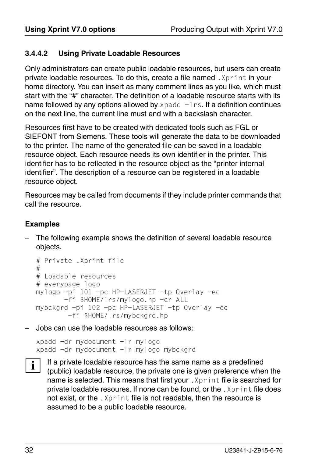 Mackie V7.0 manual Using Private Loadable Resources, Jobs can use the loadable resources as follows 