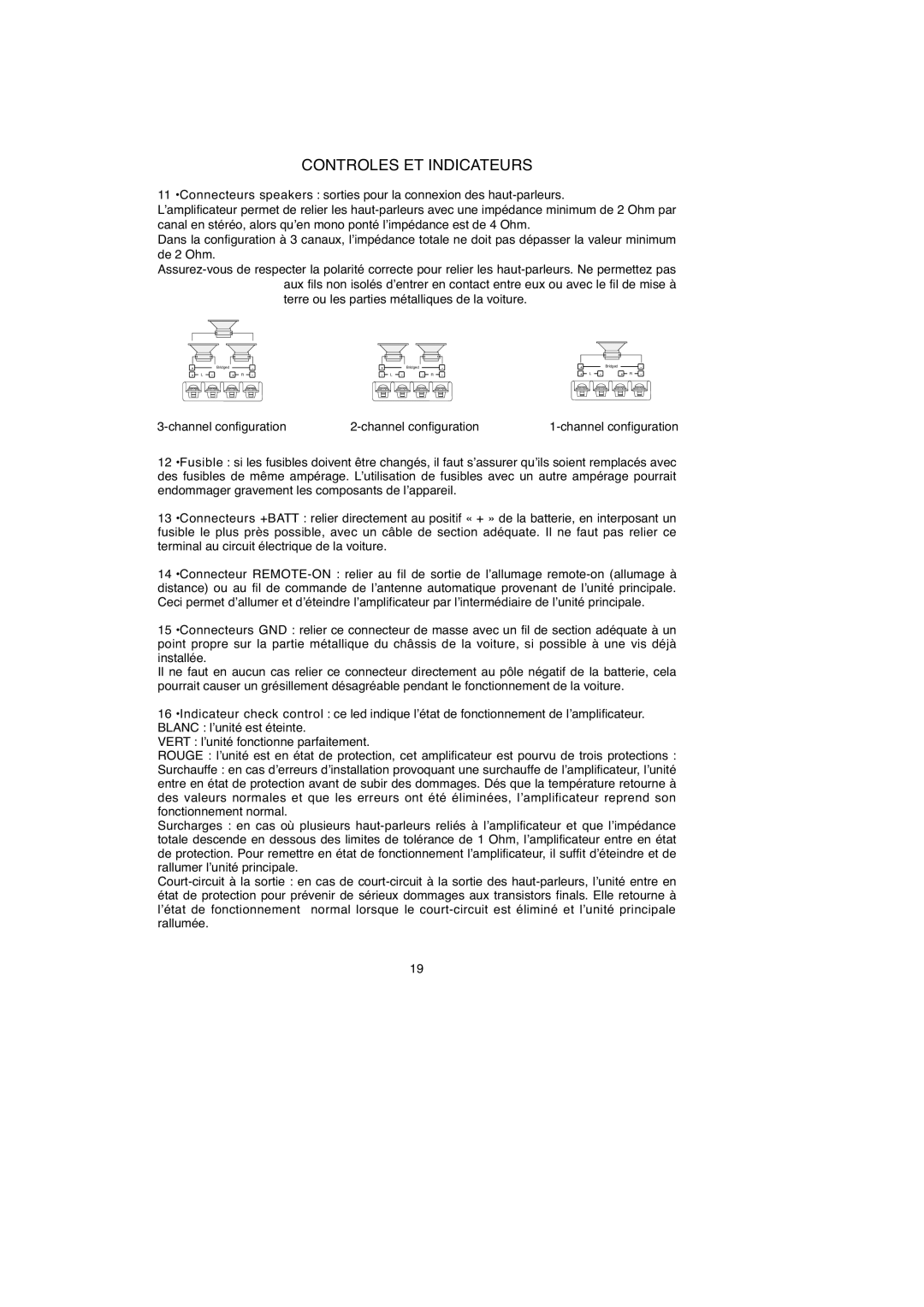 Macrom 2.100x owner manual Channel configuration 