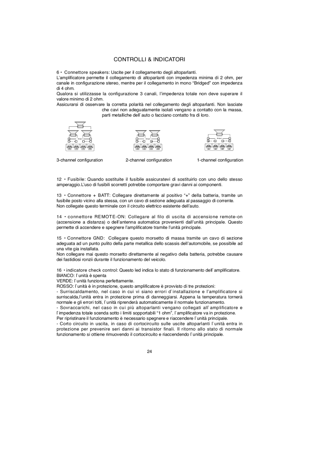 Macrom 2.100x owner manual Channel configuration 