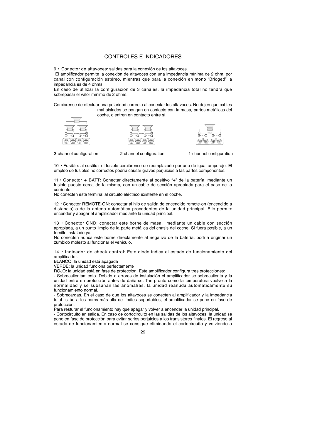 Macrom 2.100x owner manual Channel configuration 