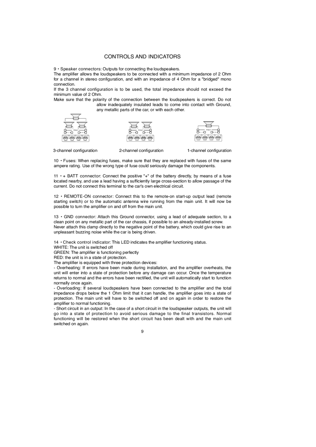 Macrom 2.100x owner manual Channel configuration 