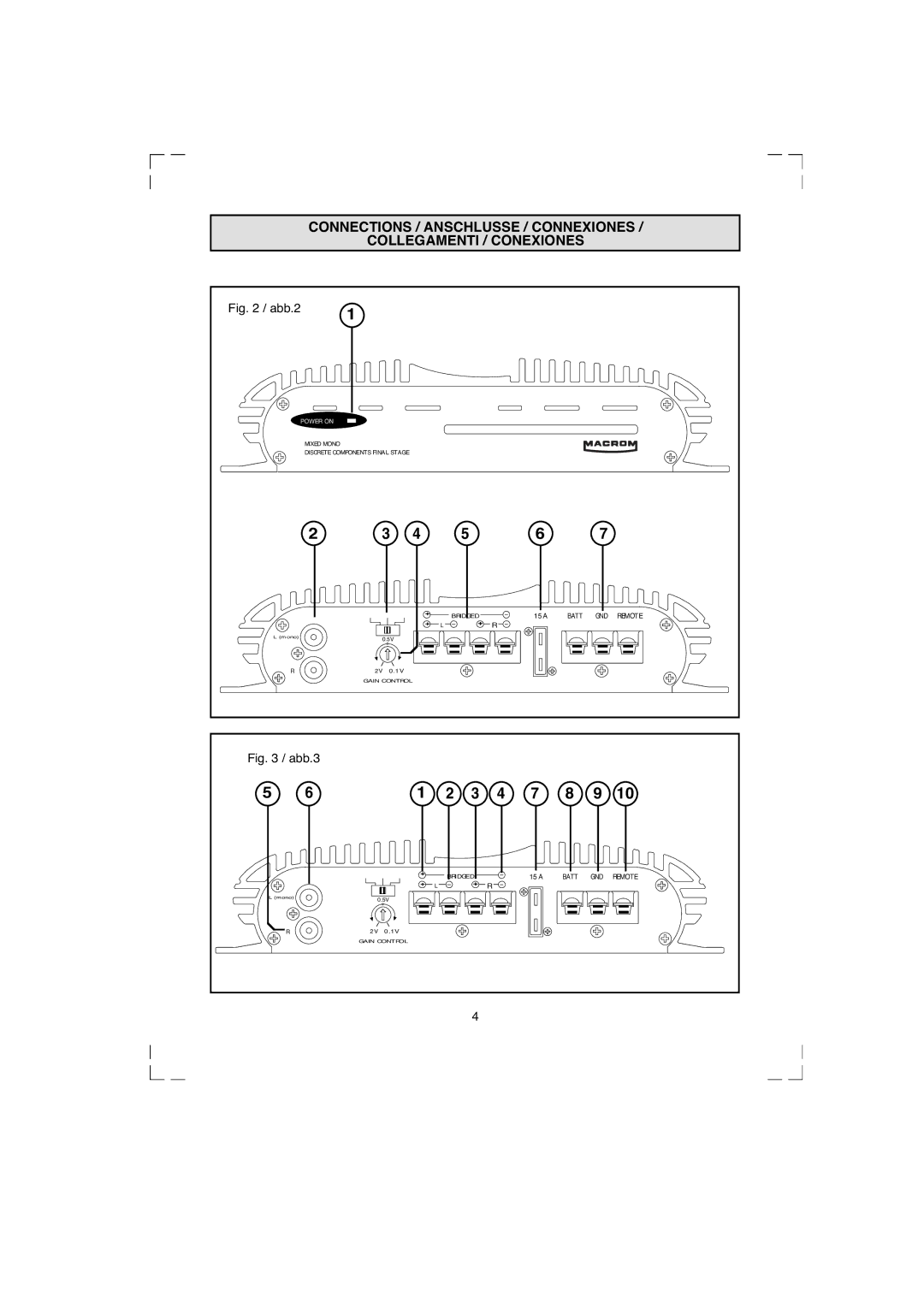 Macrom 42.17, 42.15 owner manual 1 2 3 4 7 8 9 