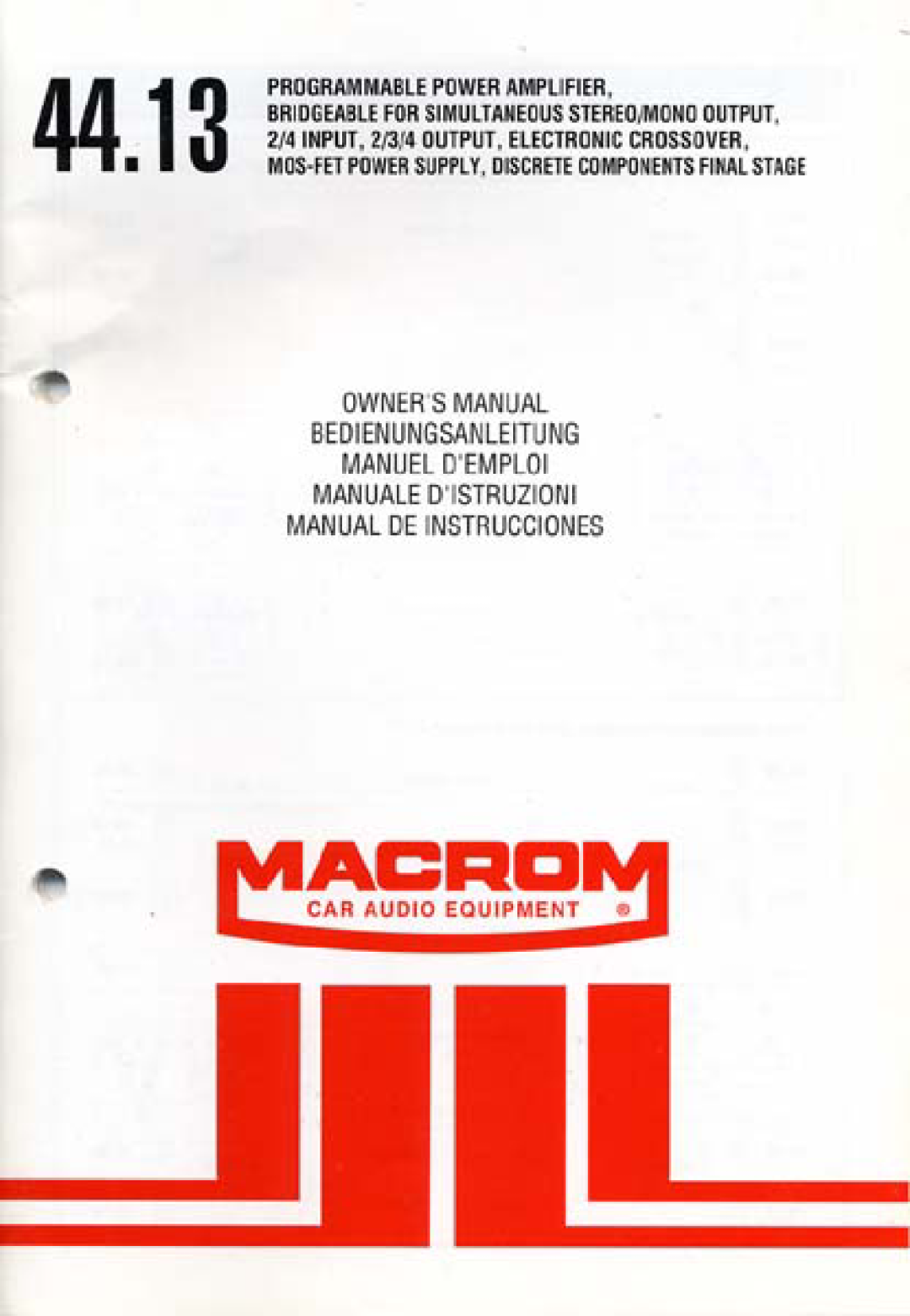 Macrom 44.13 manual 