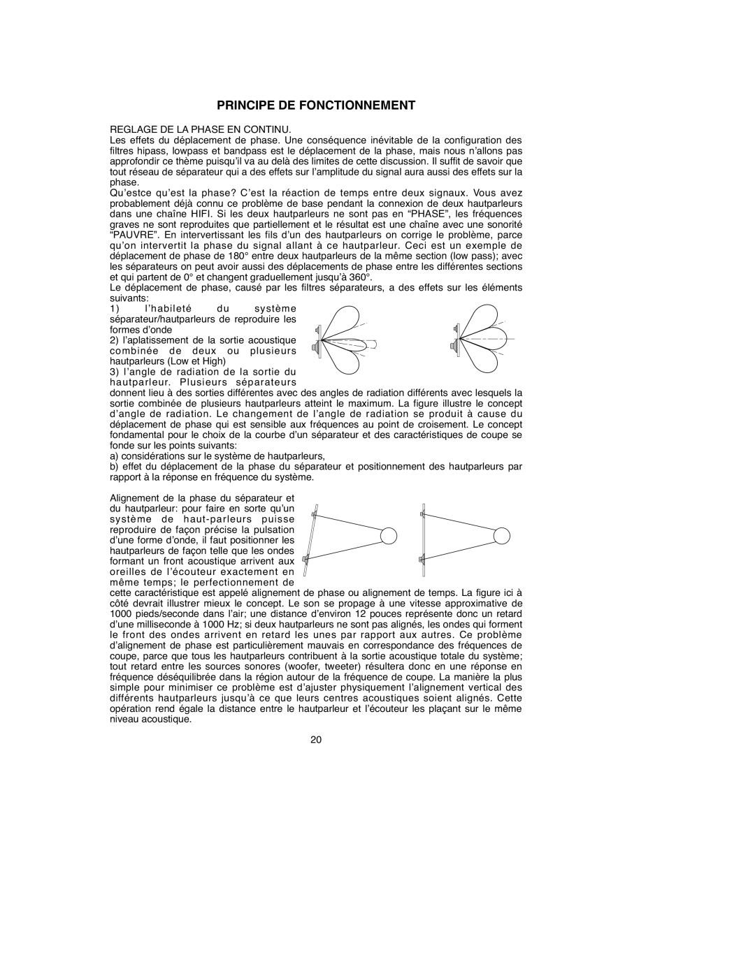 Macrom 45.40 owner manual Principe DE Fonctionnement, Reglage DE LA Phase EN Continu 