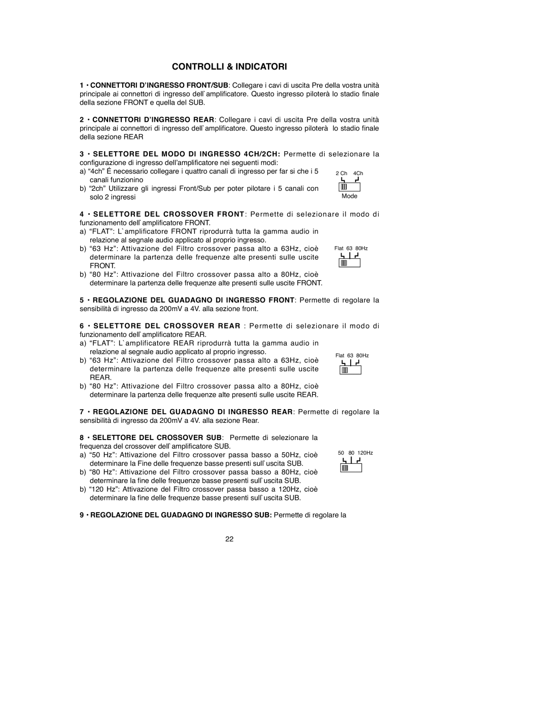 Macrom 45.40 owner manual Controlli & Indicatori, Front 