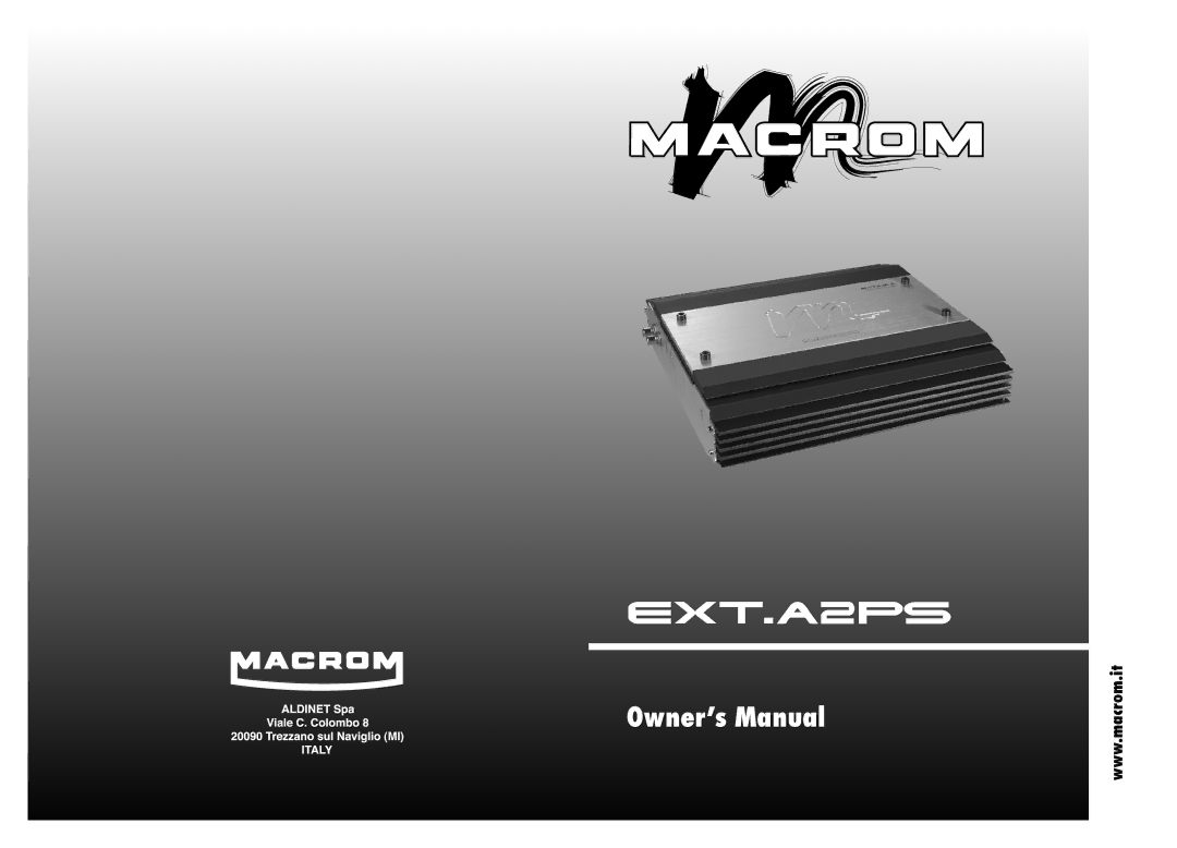 Macrom EXT.A2PS owner manual 