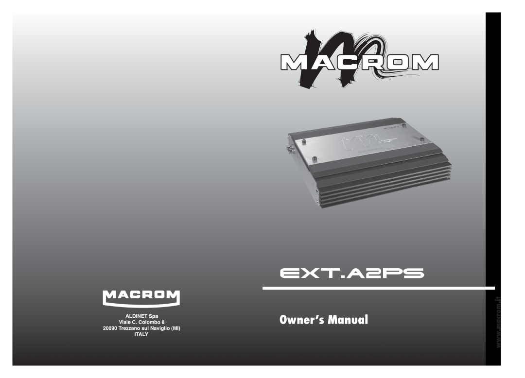 Macrom EXT.A2PS owner manual 