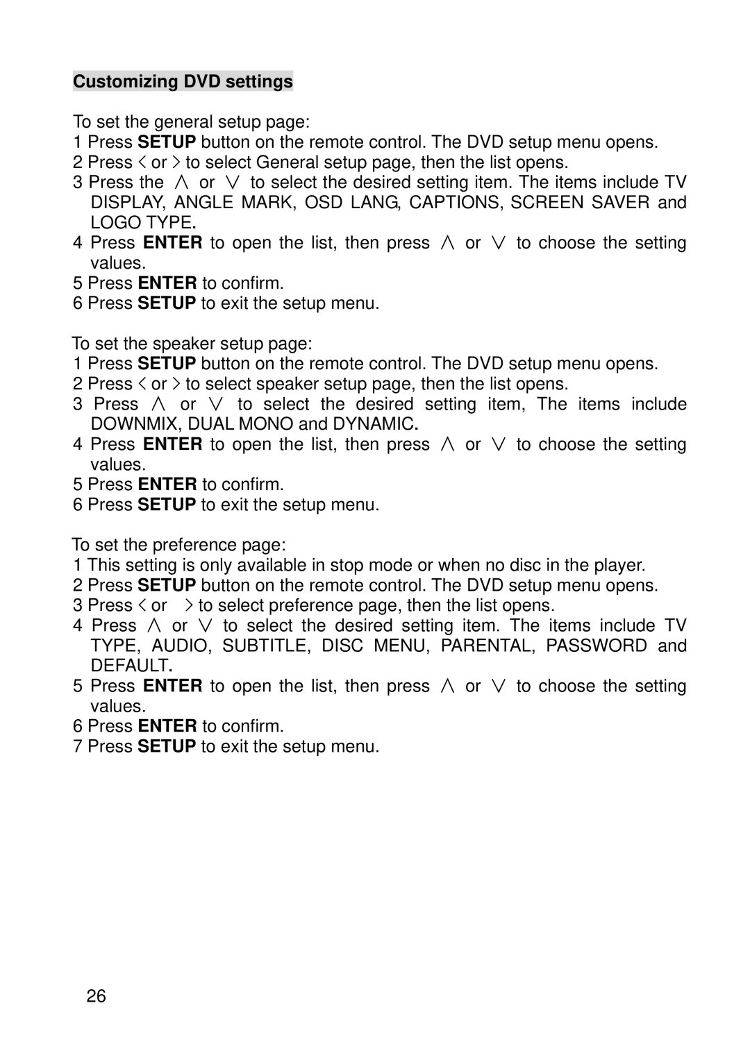 Macrom M-DVD902RV manual Customizing DVD settings, Logo Type 