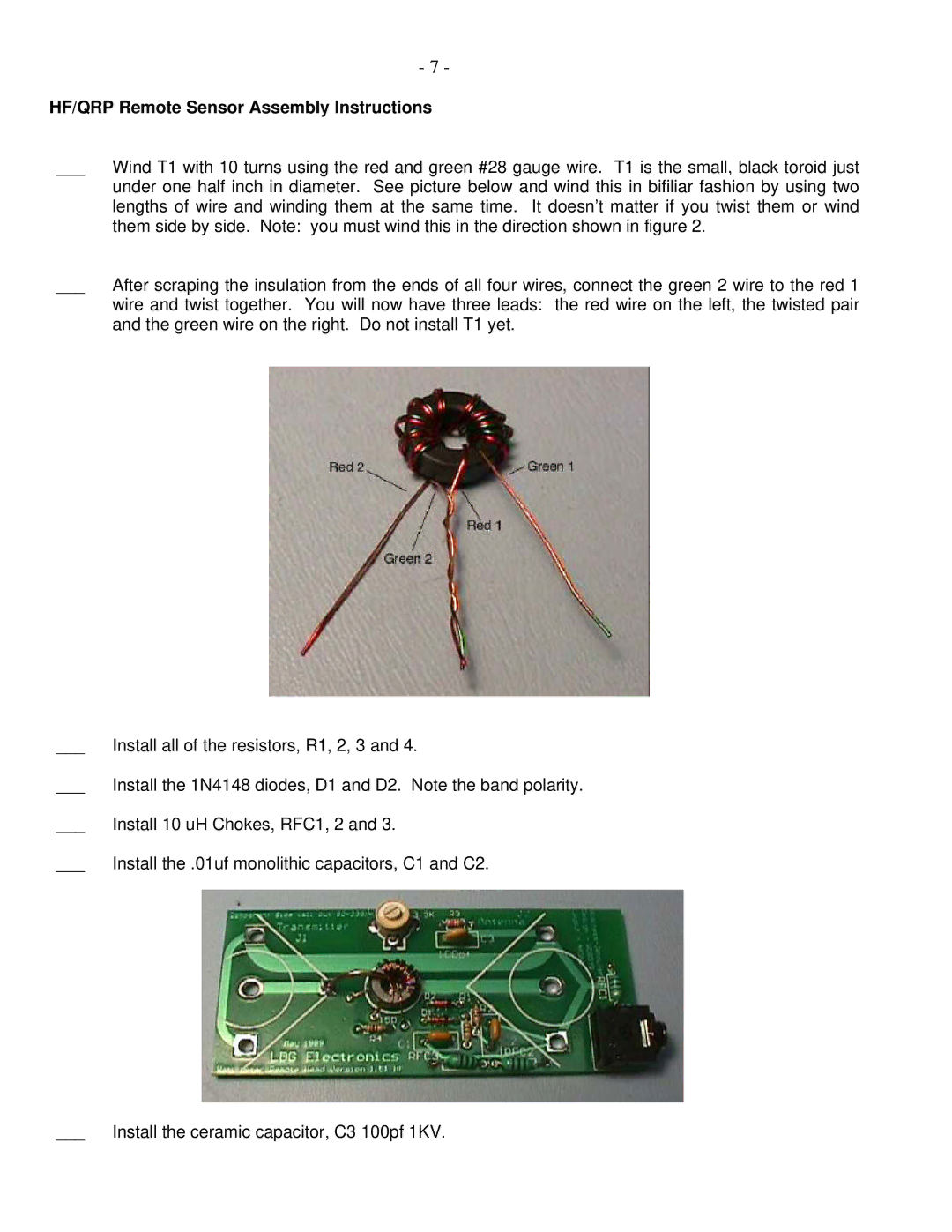 Macsense Connectivity DWM-4 manual HF/QRP Remote Sensor Assembly Instructions 