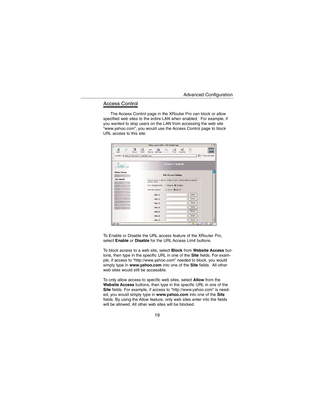 Macsense Connectivity MIH-130 user manual Access Control 