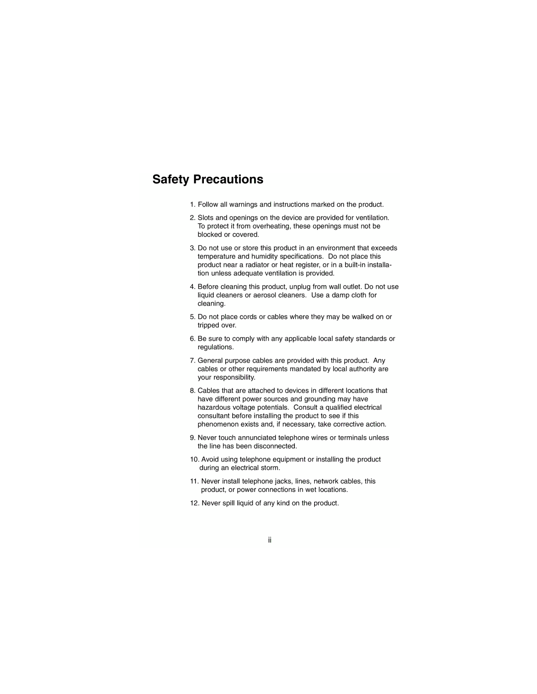 Macsense Connectivity MIH-130 user manual Safety Precautions 