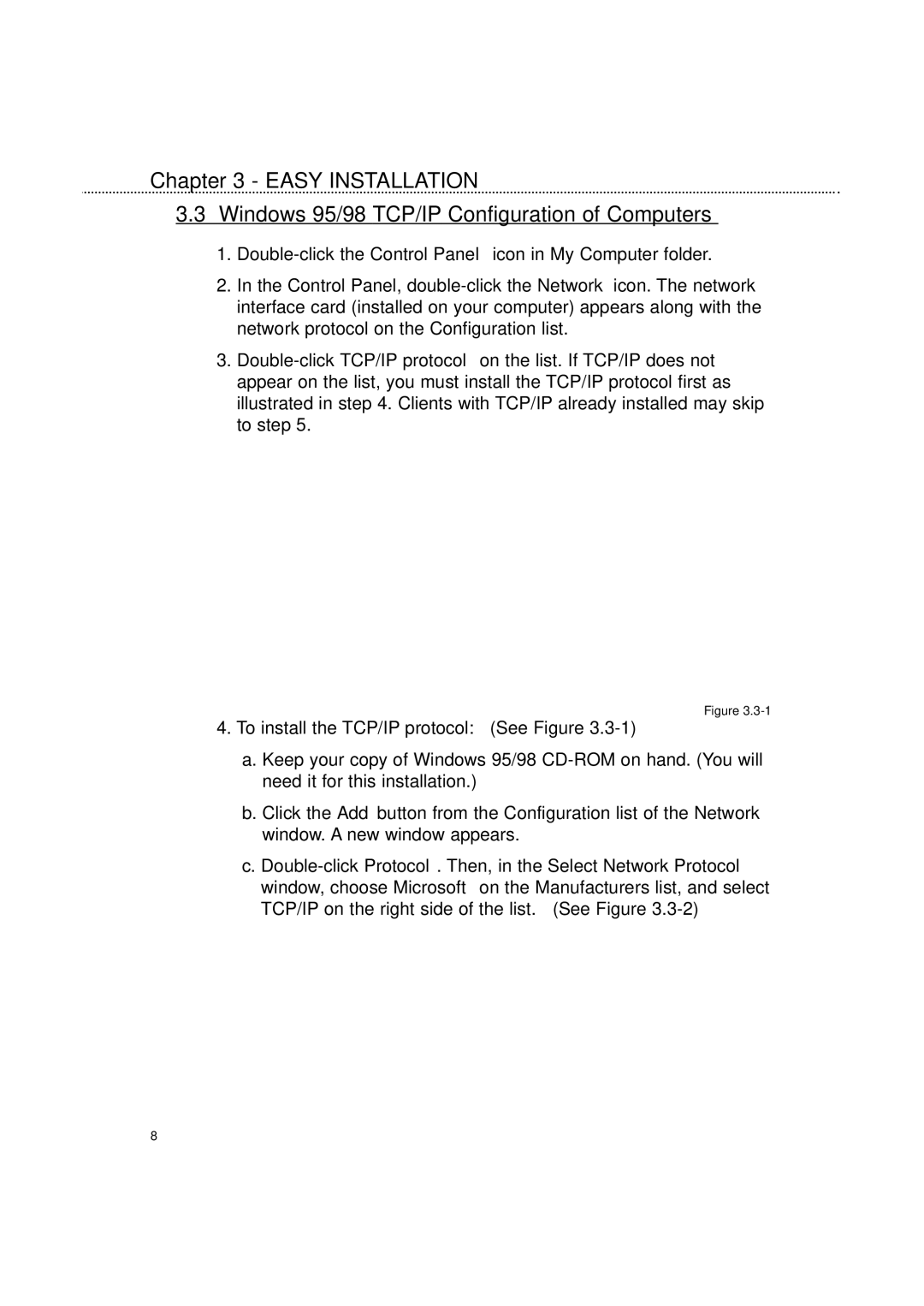 Macsense Connectivity XRouter Pro user manual Windows 95/98 TCP/IP Configuration of Computers 