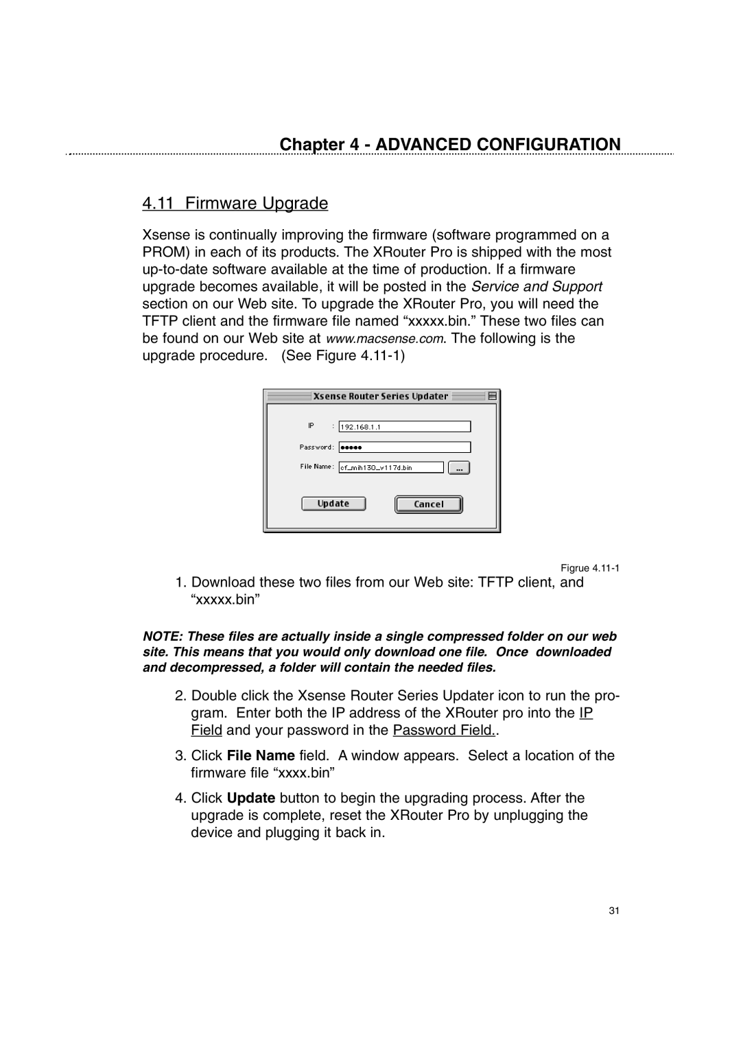 Macsense Connectivity XRouter Pro user manual Firmware Upgrade 