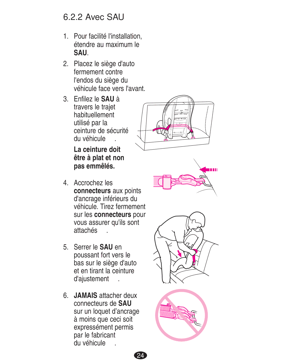 Mad Catz ISPB024CB owner manual Pour facilité linstallation, étendre au maximum le SAU, Du véhicule œ 