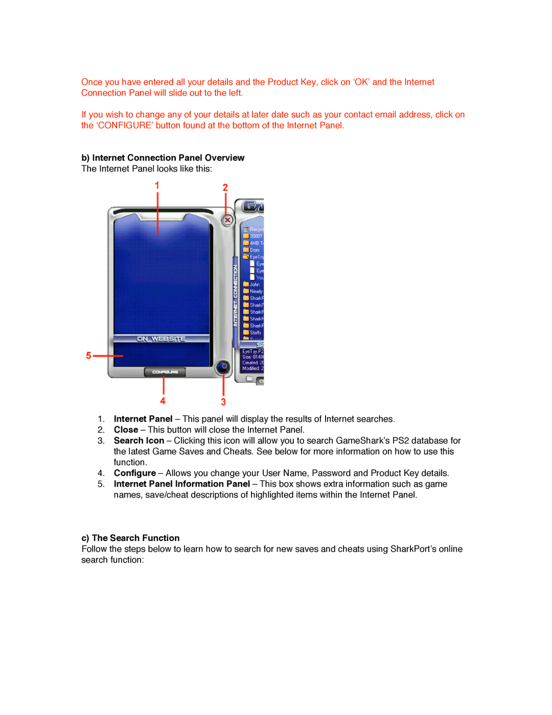 Mad Catz SharkPort PS2 manual Search Function 